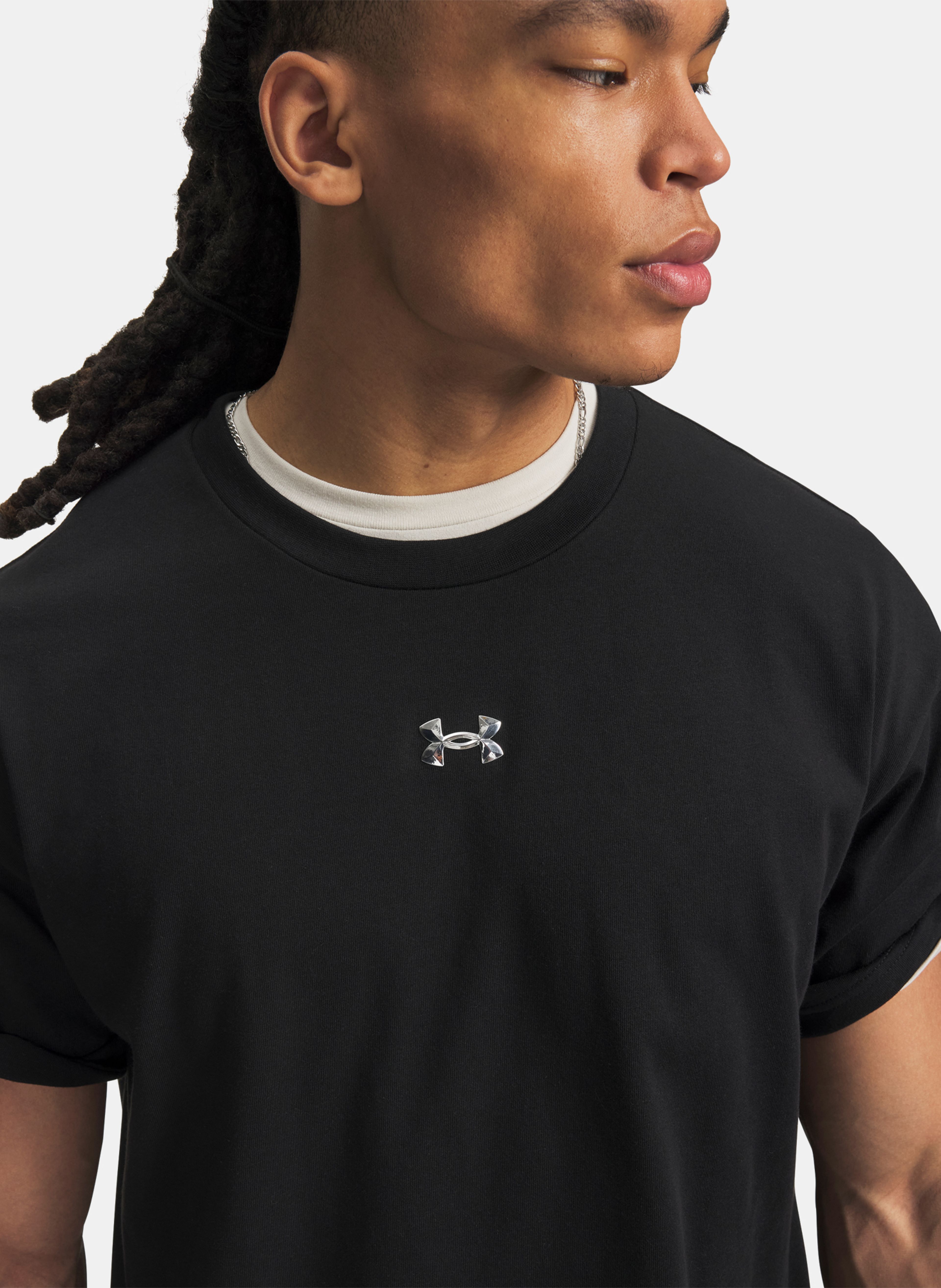 Moška majica Under Armour UA M HWT METAL LOGO SS - 003