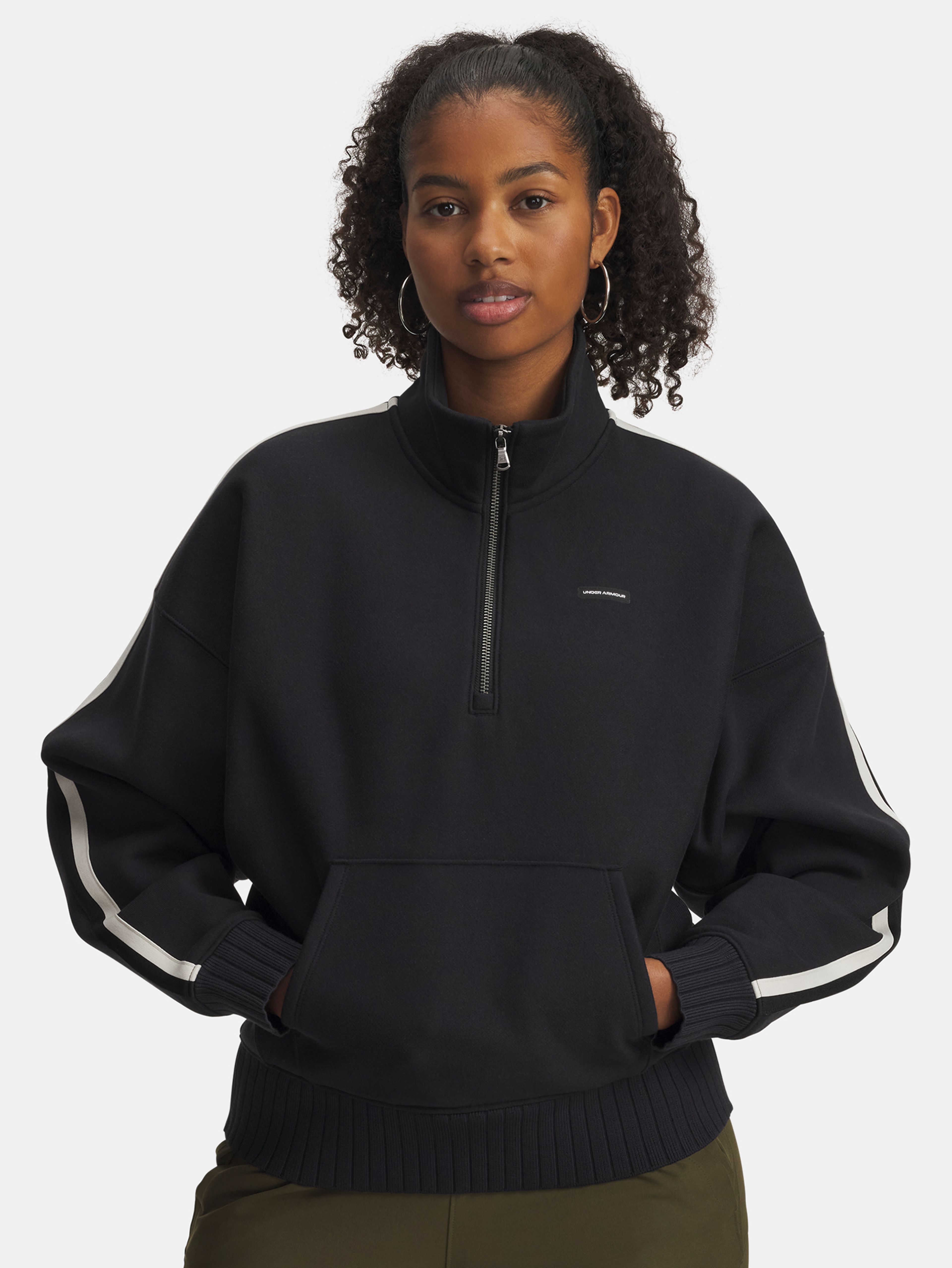 Ženski pulover Under Armour Icon HWT Fleece HZ-BLK