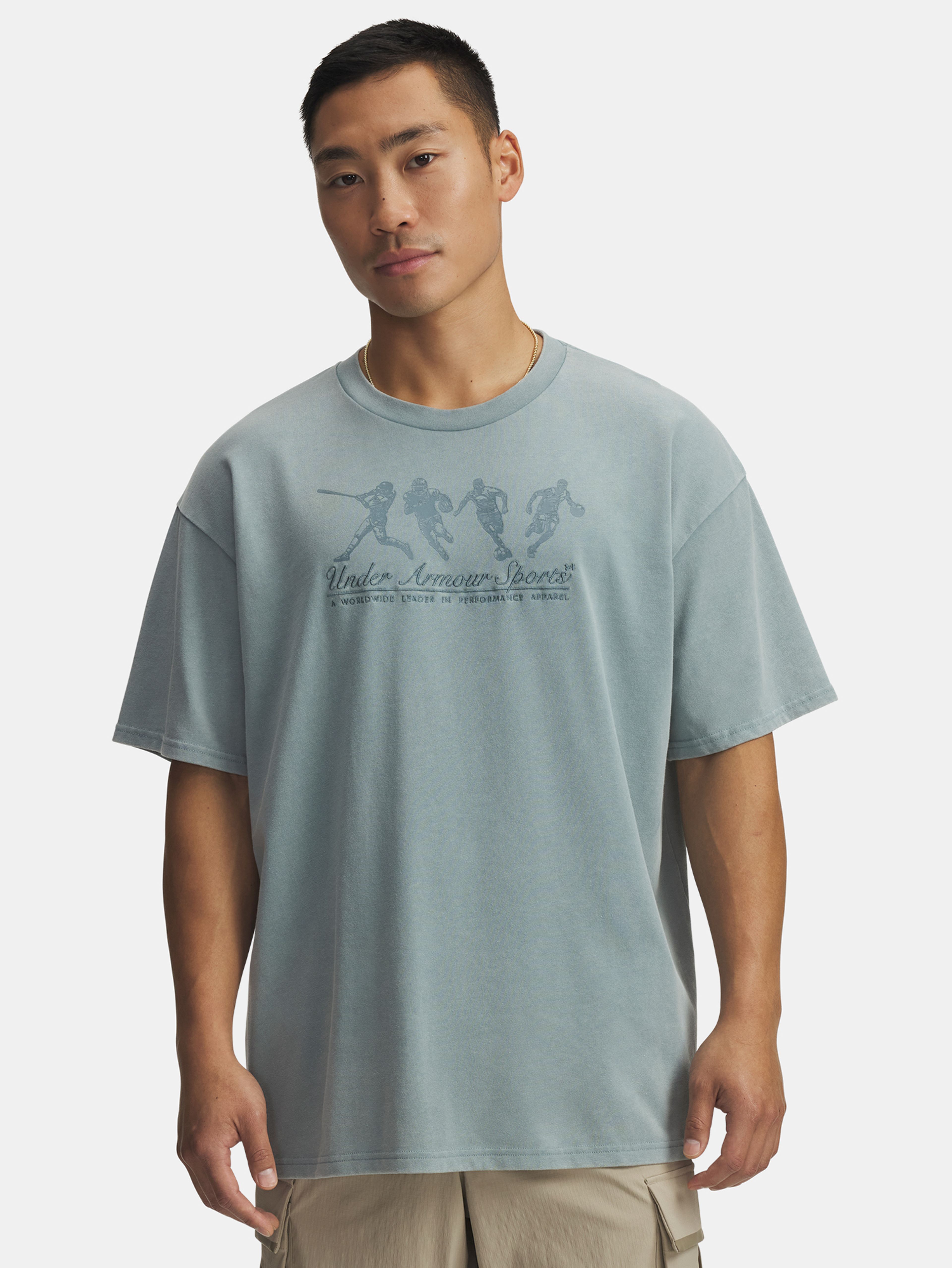 Férfi póló Under Armour UA HWT ATHLETES OS SS-GRN