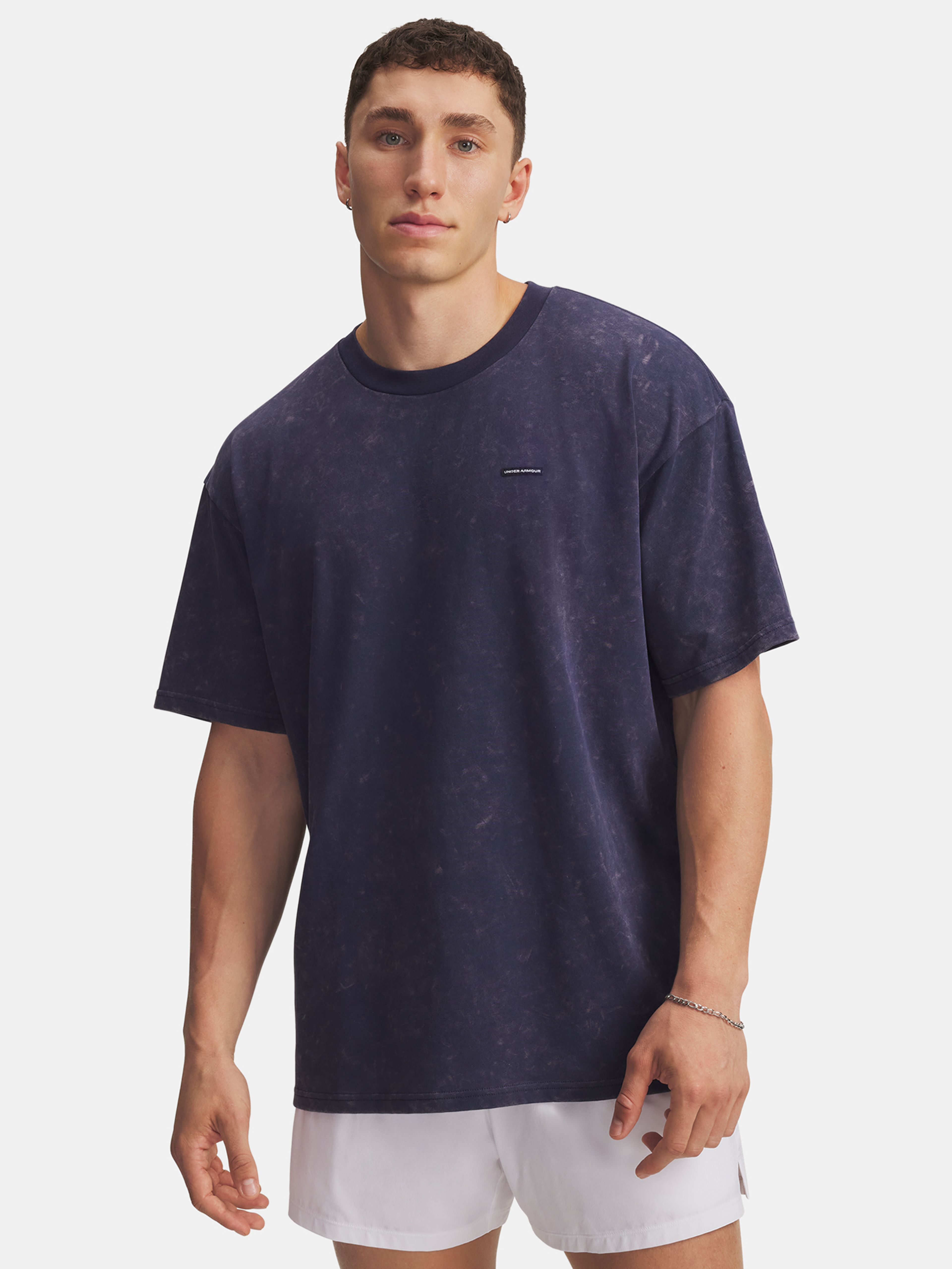 Vyriški marškinėliai Under Armour UA M HW OS LOGO WASH SS-BLU