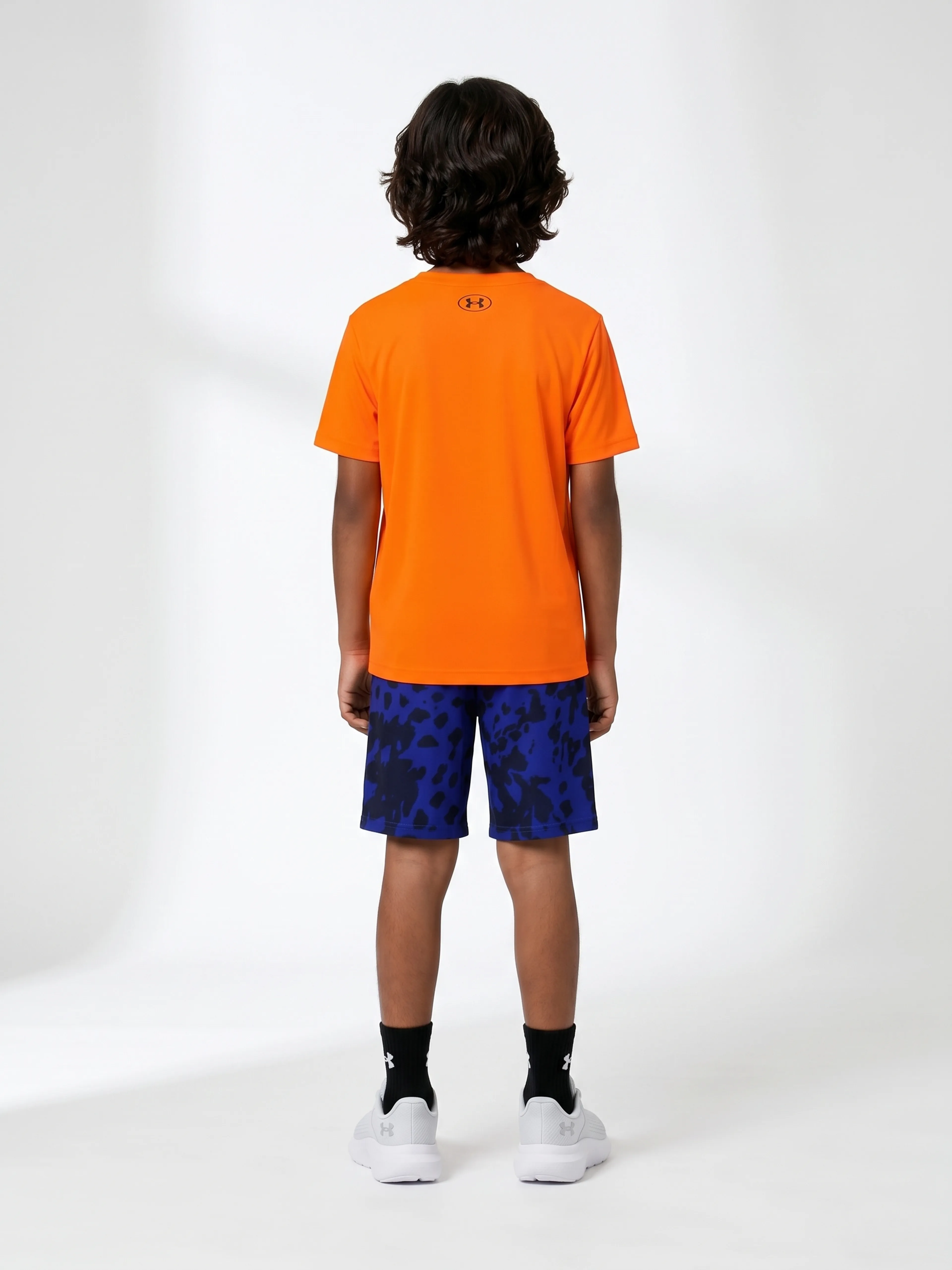 Fantovski set Under Armour UA TECH PRINTED SS SHORT SET-ORG - 002
