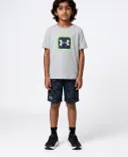 Poiste komplekt Under Armour UA PRINTED SS SHORT SET-GRY-Hallikas - 001