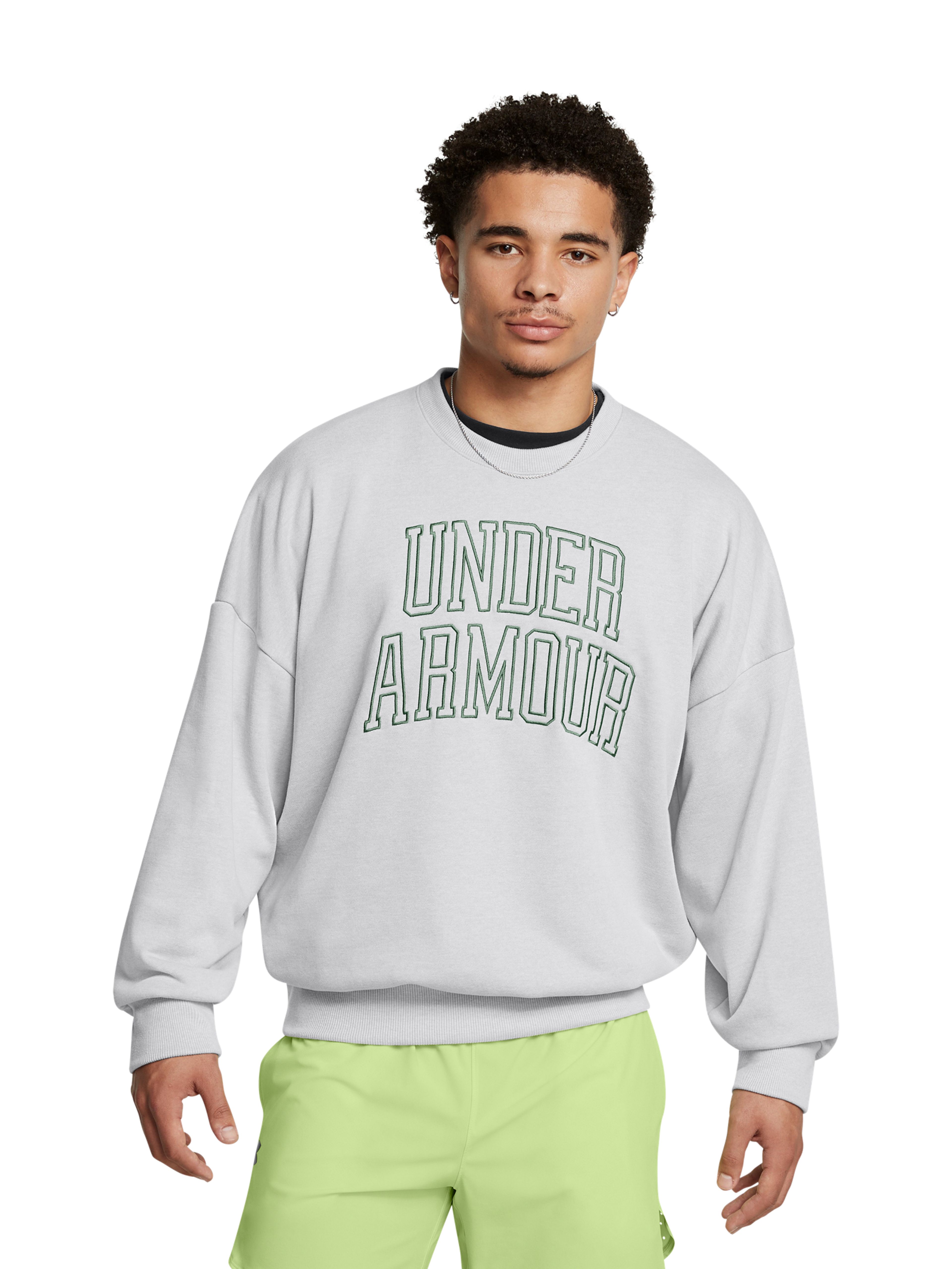 Férfi felső Under Armour UA Icon HWT Terry OS Crew-GRY