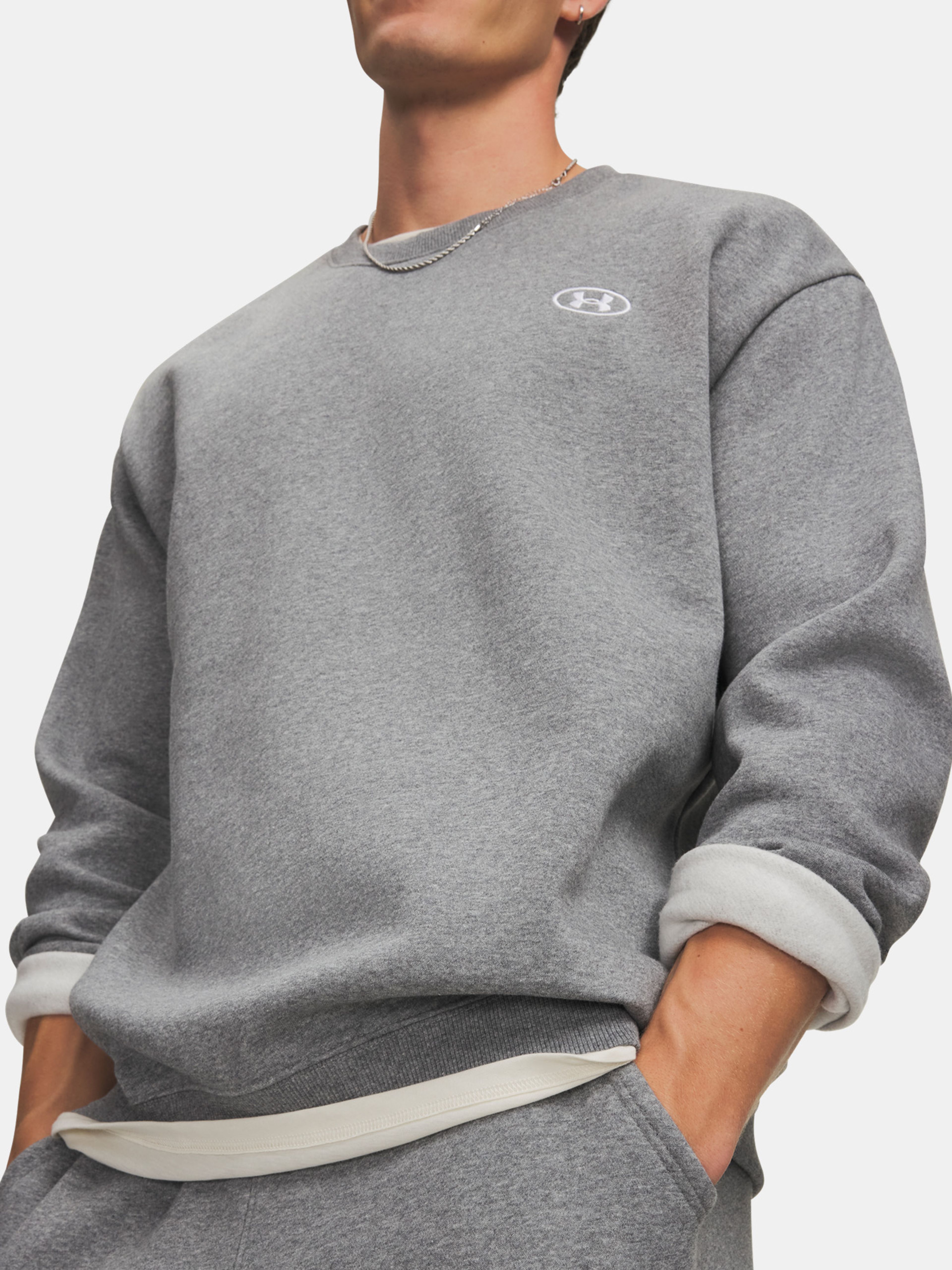Férfi felső Under Armour UA RIval Flc Crew - 003