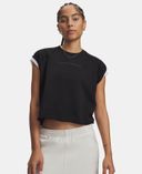 Moteriški marškinėliai Under Armour Icon WM Cut Off SS-Juoda - 001