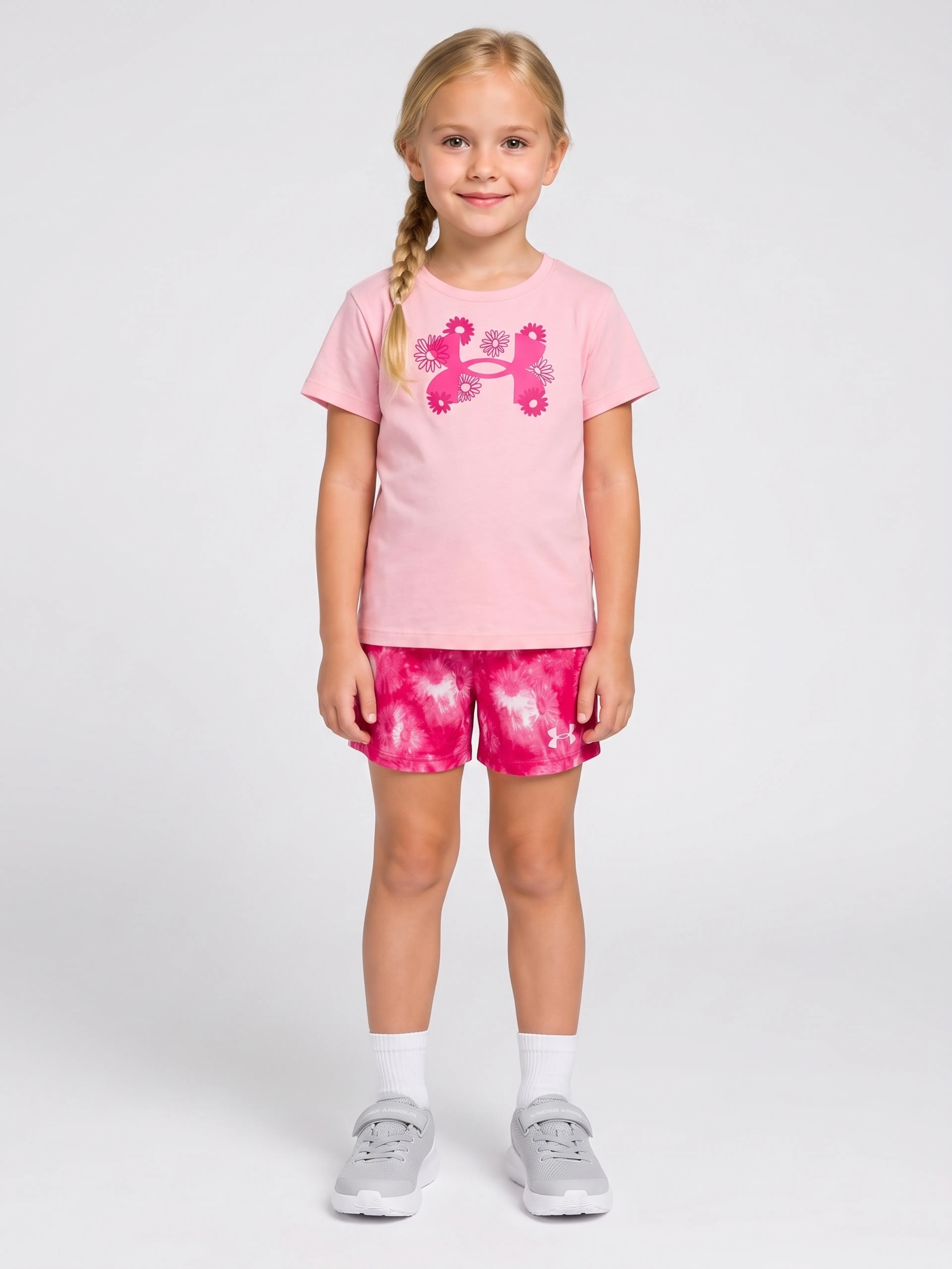 Mergaičių rinkinys Under Armour UA PRINTED BIKE SHORT SET - 001