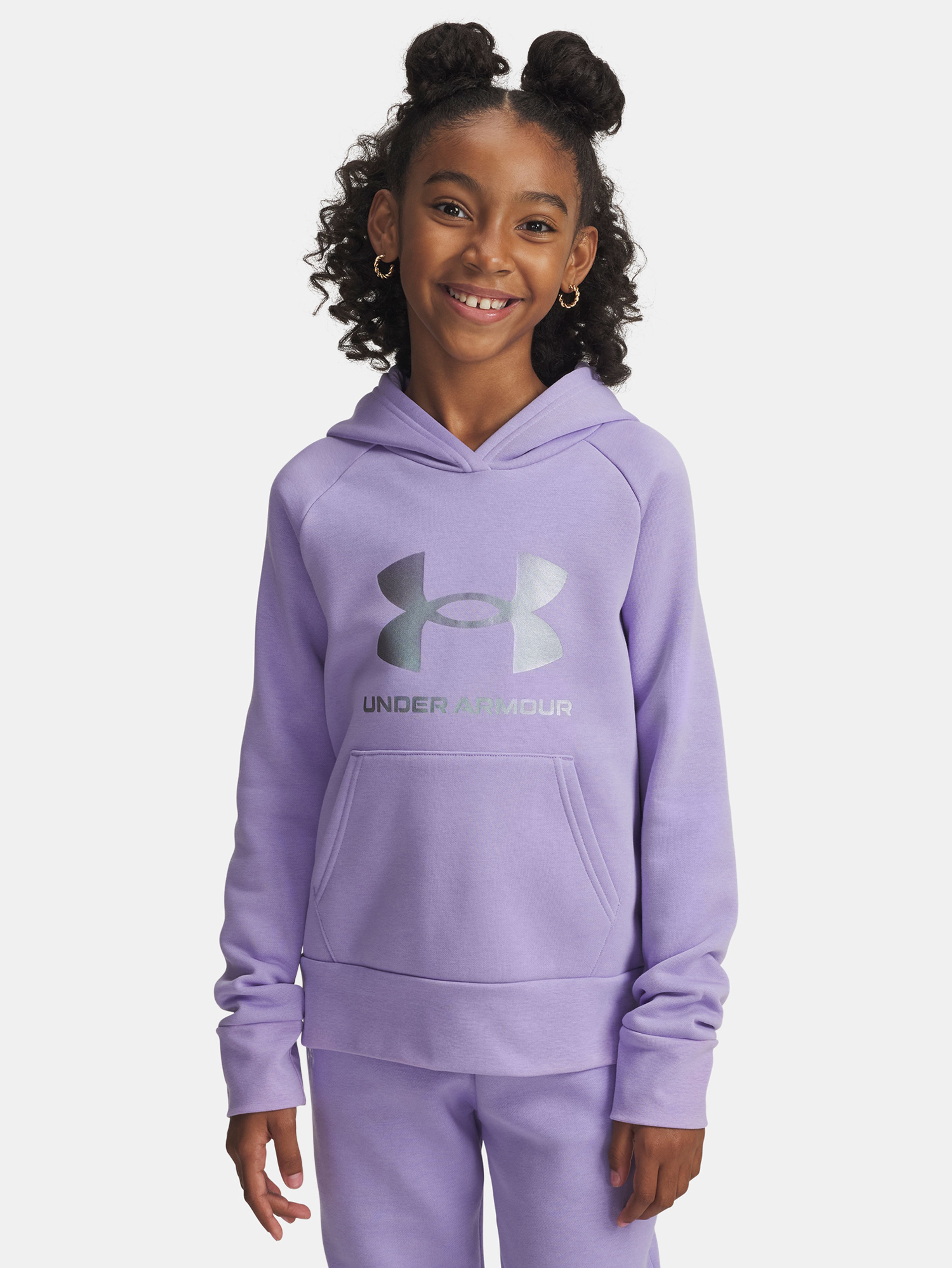 Dekliški pulover  Under Armour UA Rival Flc Shimmer Hdy-PPL