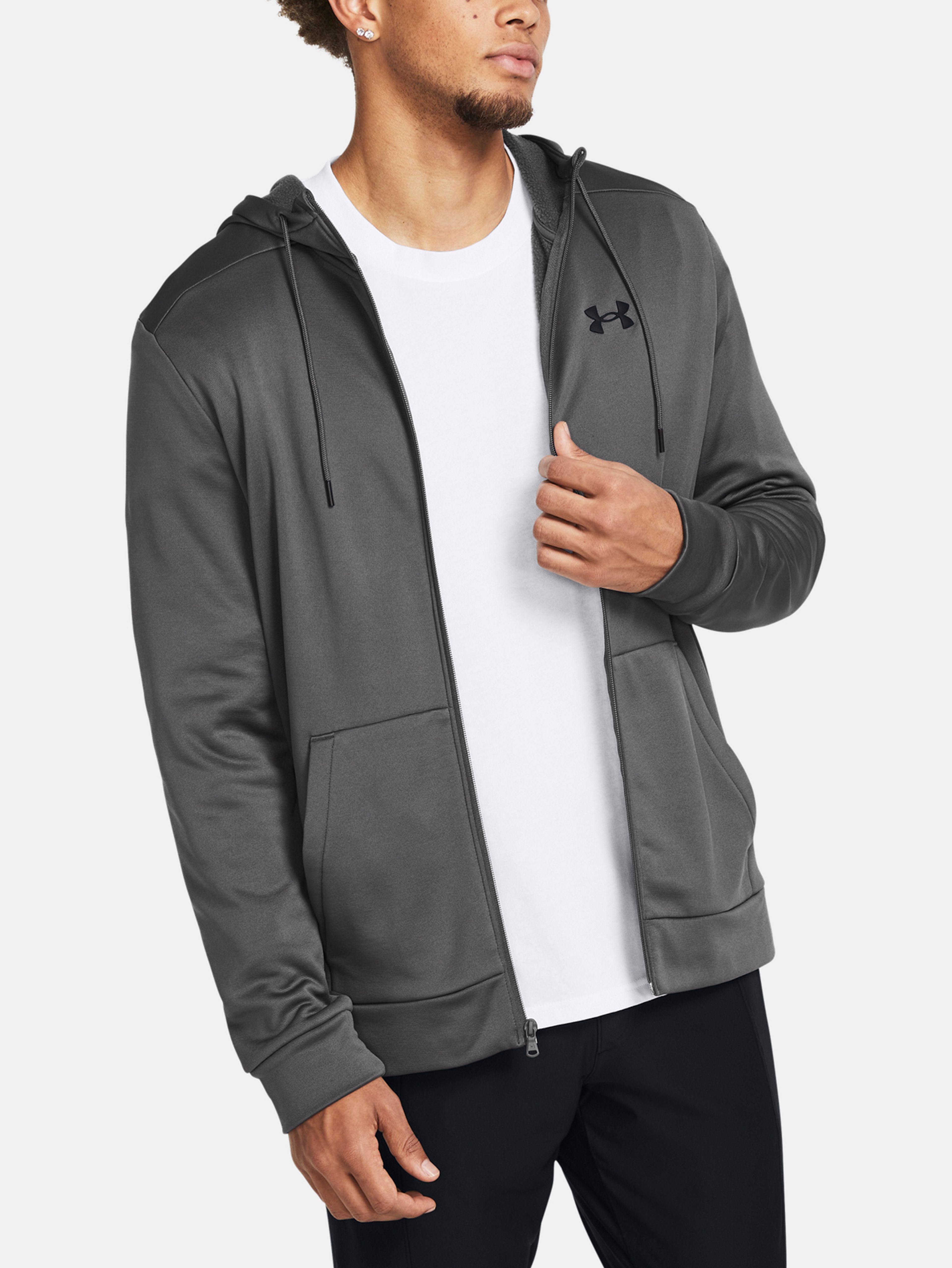 Moški pulover  Under Armour UA Armour Fleece FZ Hoodie-GRY