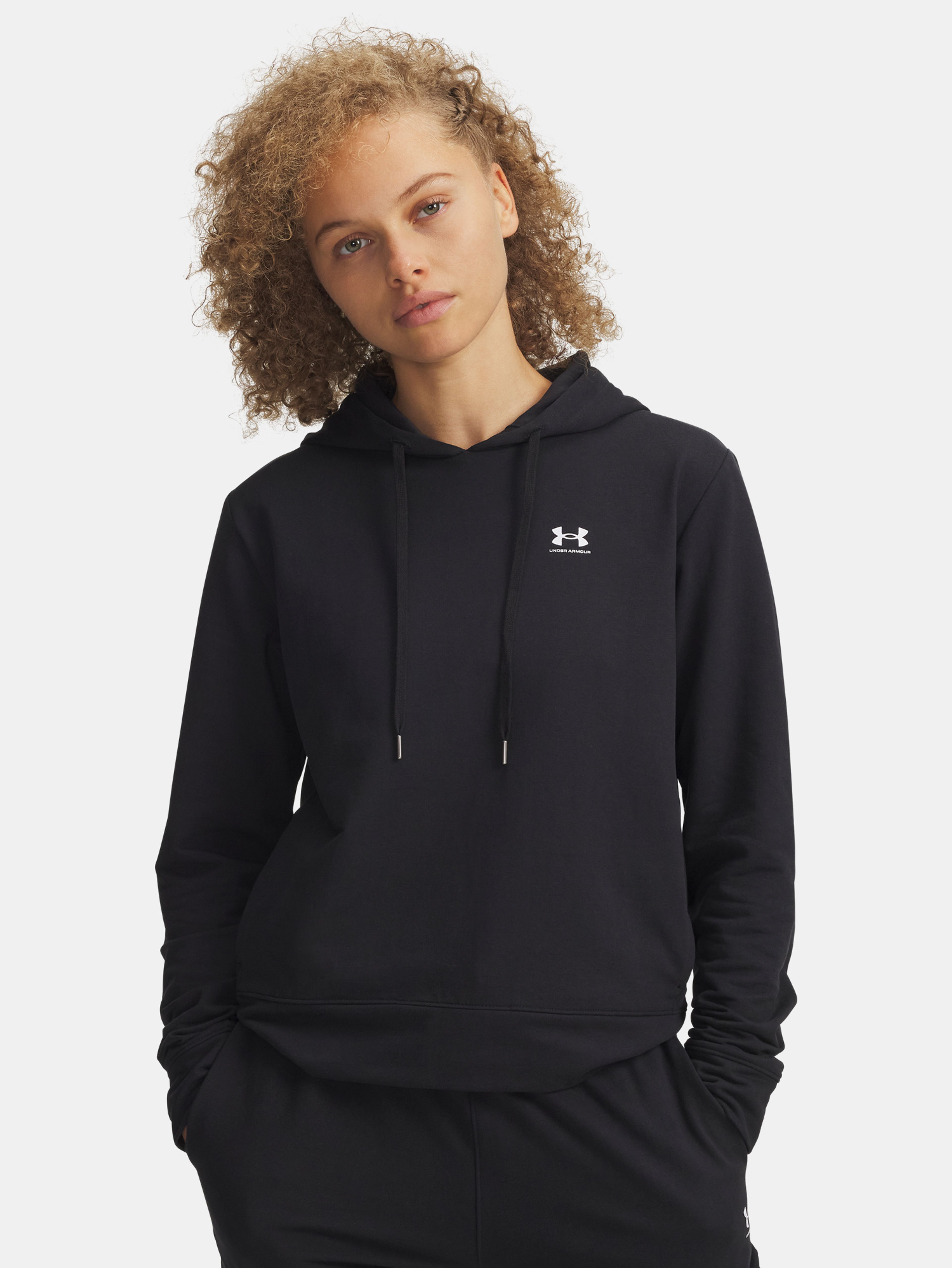 Naiste dressipluus Under Armour Sport Terry Hoodie-BLK