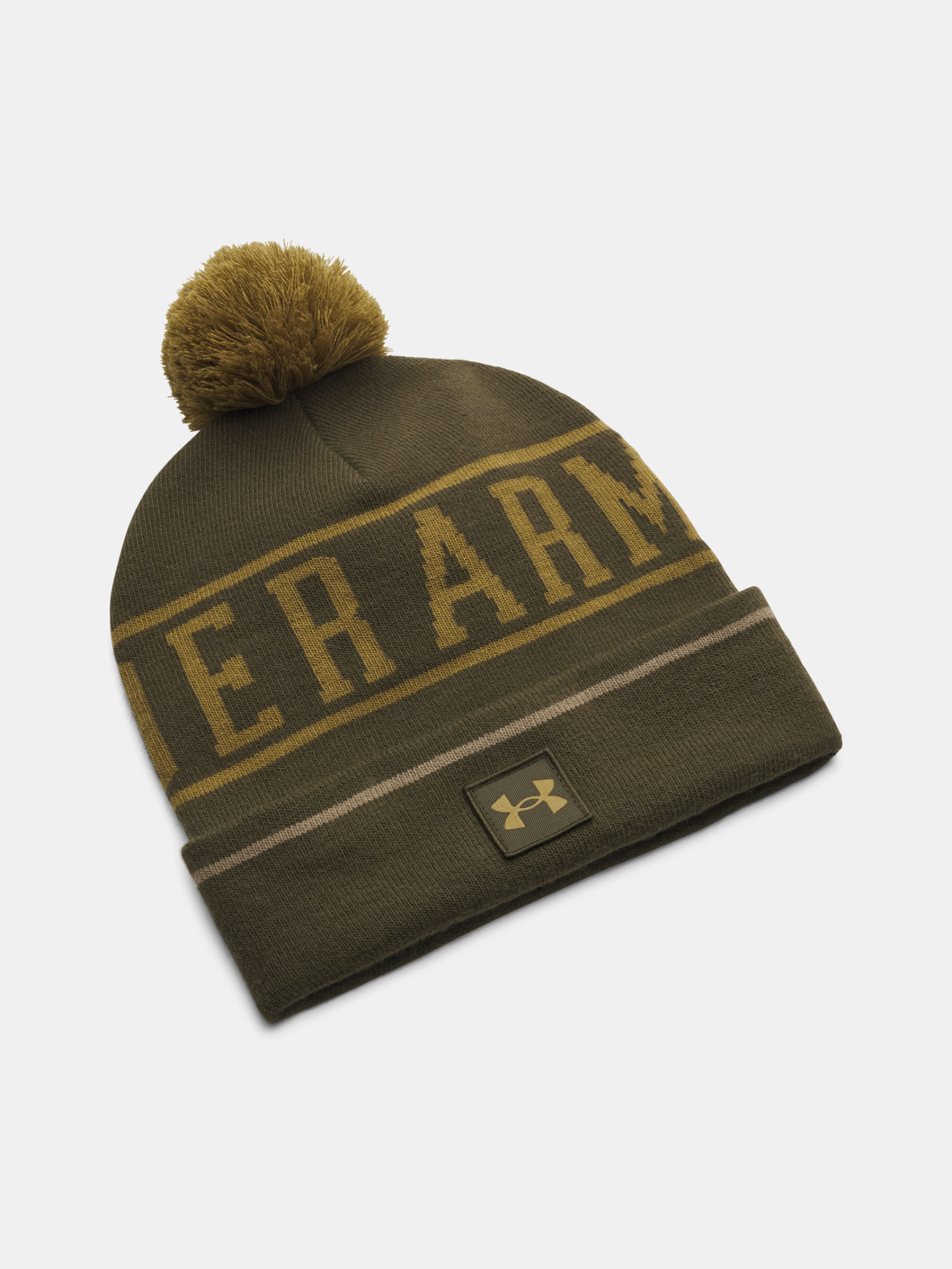 Férfi sapka Under Armour M Halftime Pom Beanie-GRN