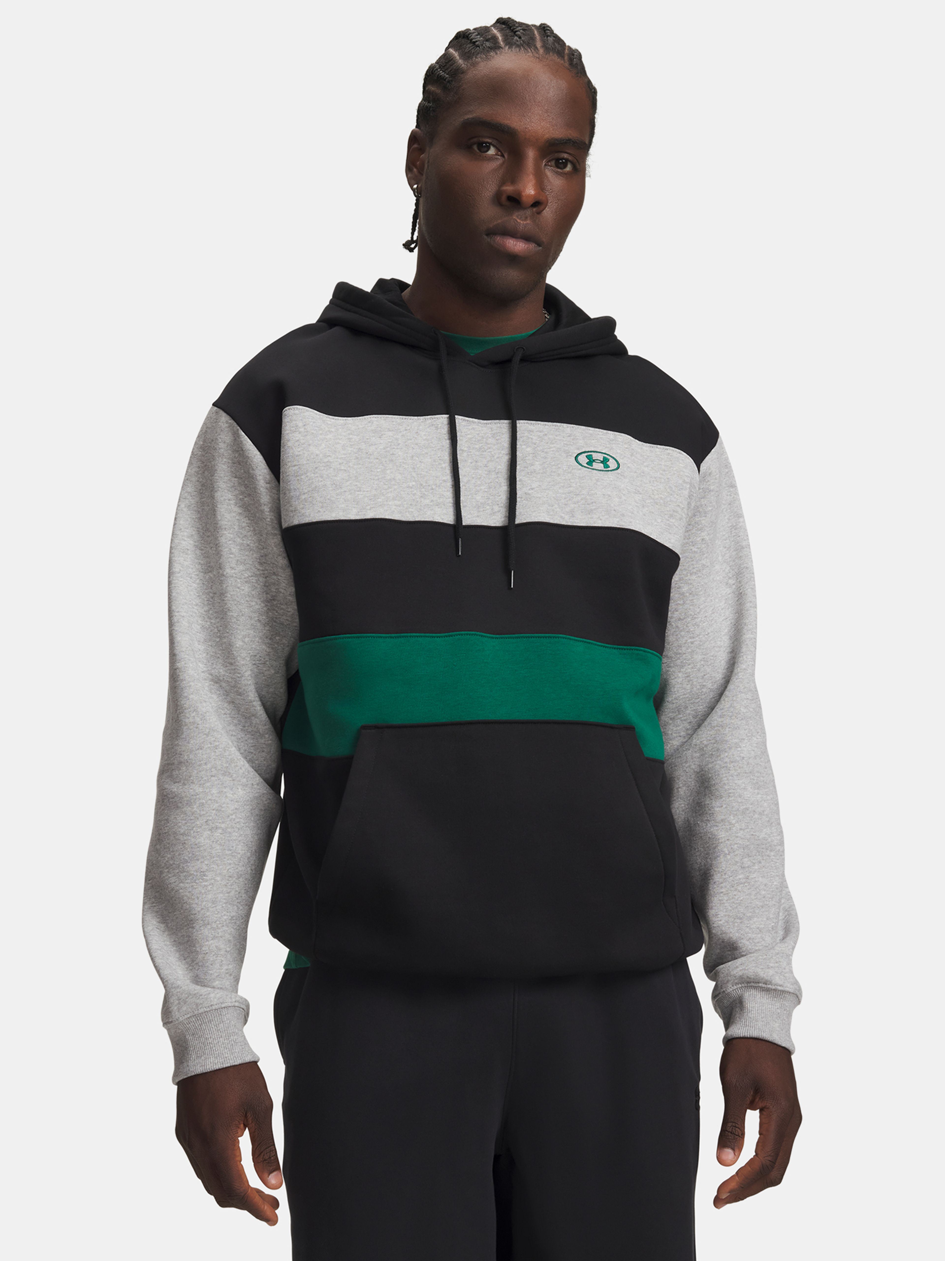 Férfi felső Under Armour Rival Fleece Striped Hoodie - 001