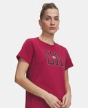 Moteriški marškinėliai Under Armour UA W ICON FLCE GRAPHC SS-Raudona - 002