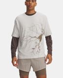 Meeste t-särk Under Armour UA HB Run HW Lightning SS-Valge - 001