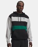 Férfi felső Under Armour Rival Fleece Striped Hoodie-Fekete - 001