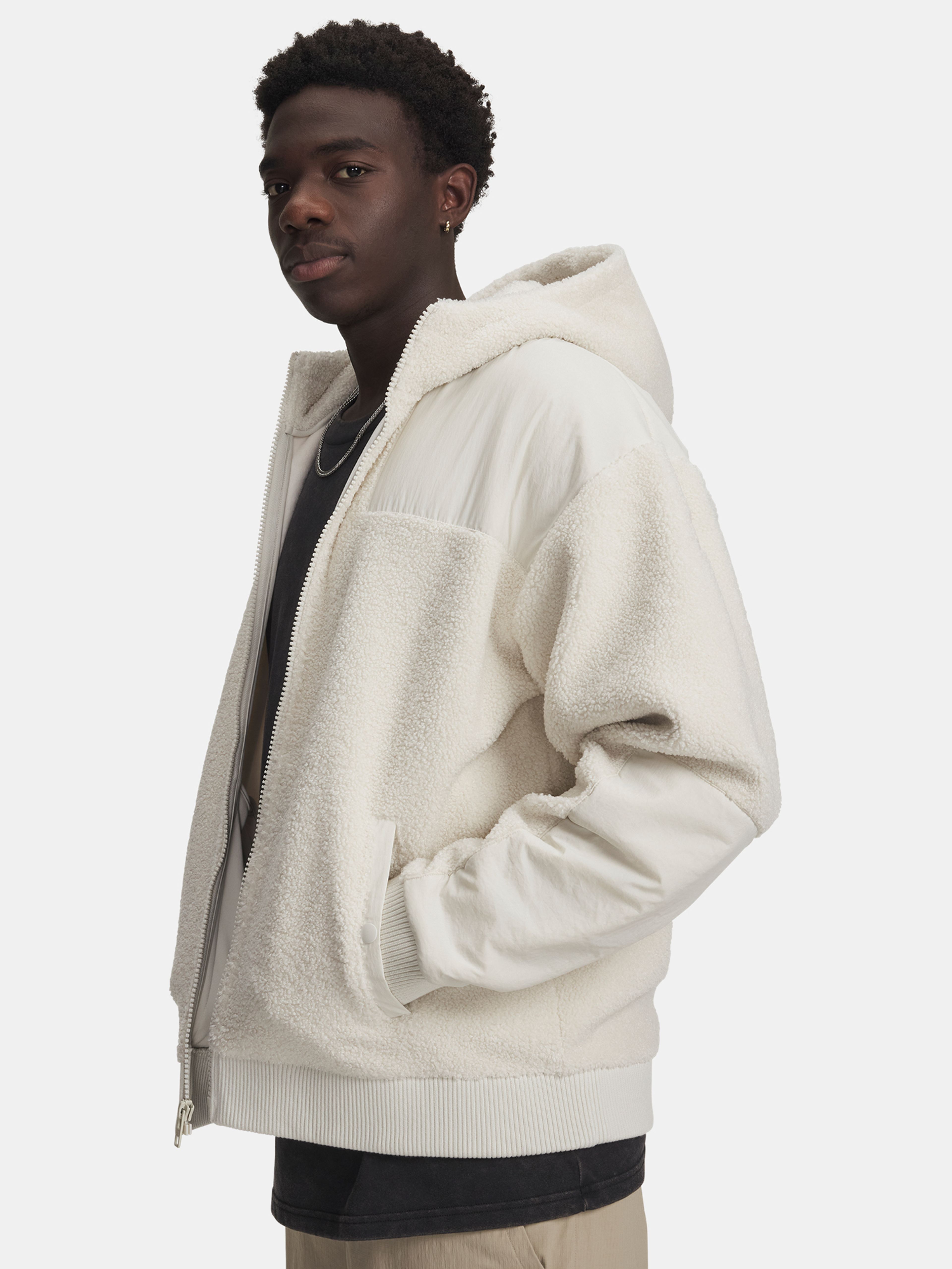 Férfi felső Under Armour UA High Pile Fleece FZ-WHT