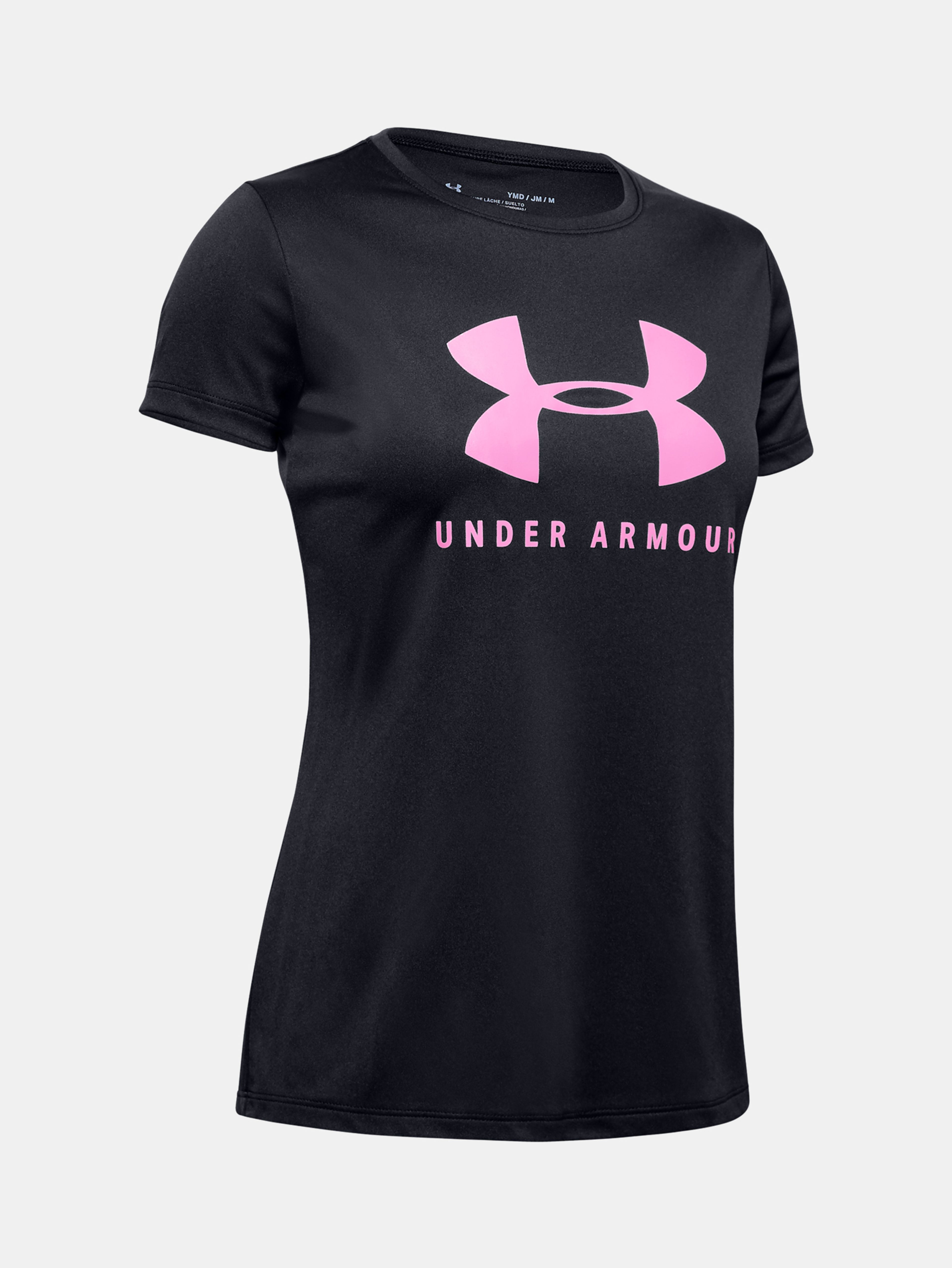 Dívčí tričko Under Armour Tech Solid Graphic Big Logo Ss T-Shirt