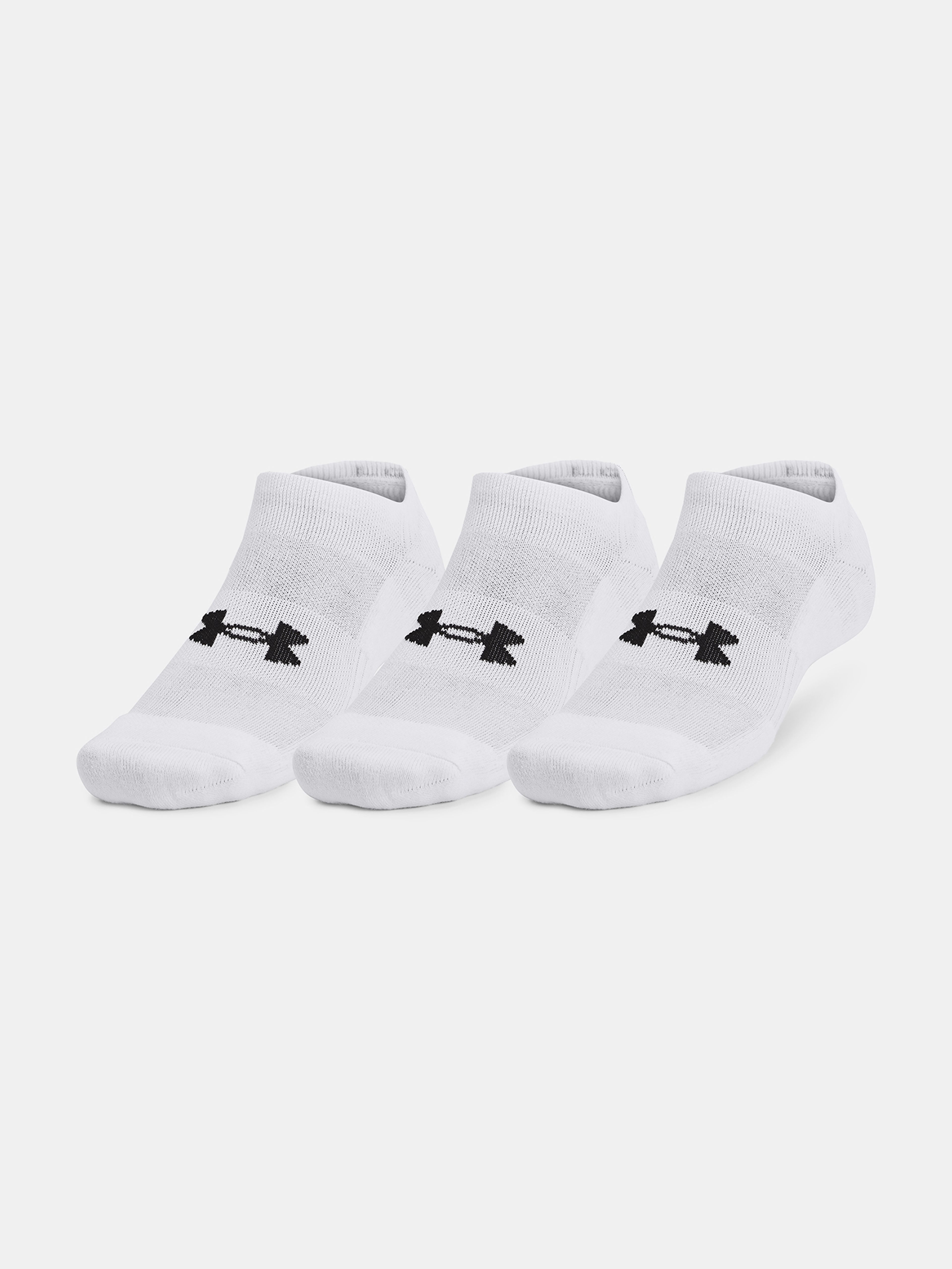 Unisex ponožky Under Armour Unisex UA TC 3pk No Show-WHT