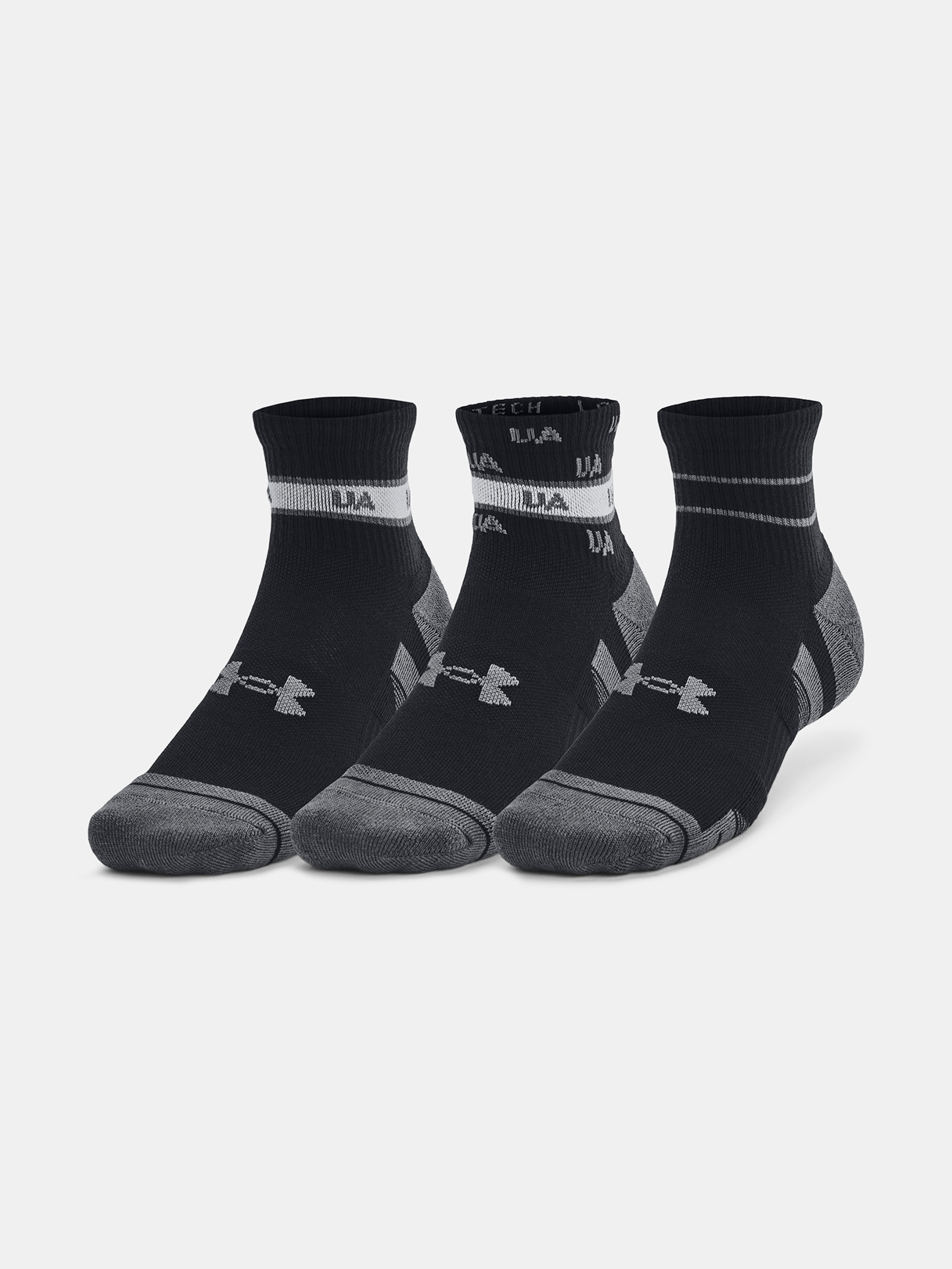 Unisexové ponožky Under Armour UA Perf Tech Nvlty 3pk Qtr