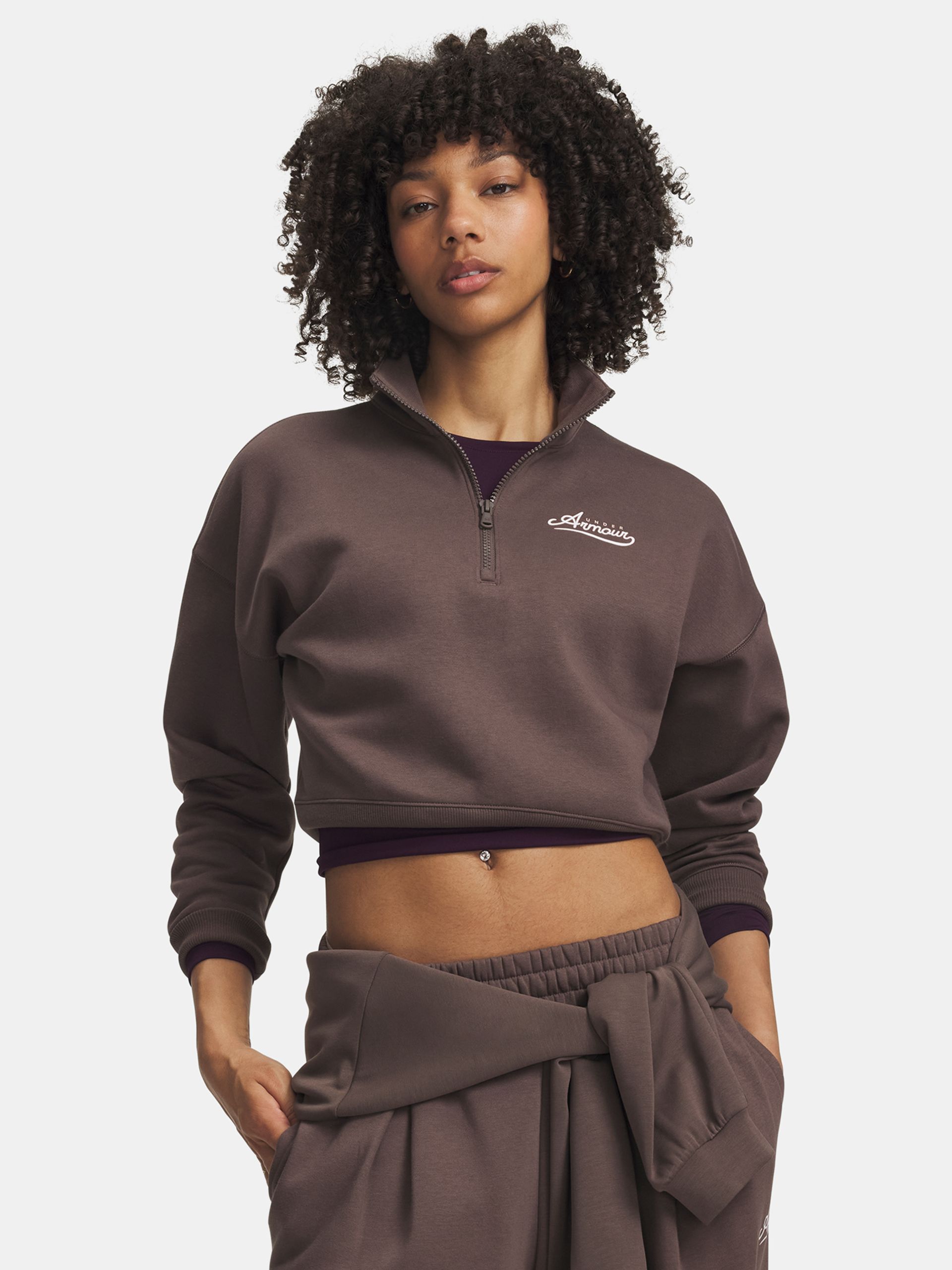 Sieviešu ikdienas džemperis Under Armour RIVAL FLEECE VARSITY HZ - 001
