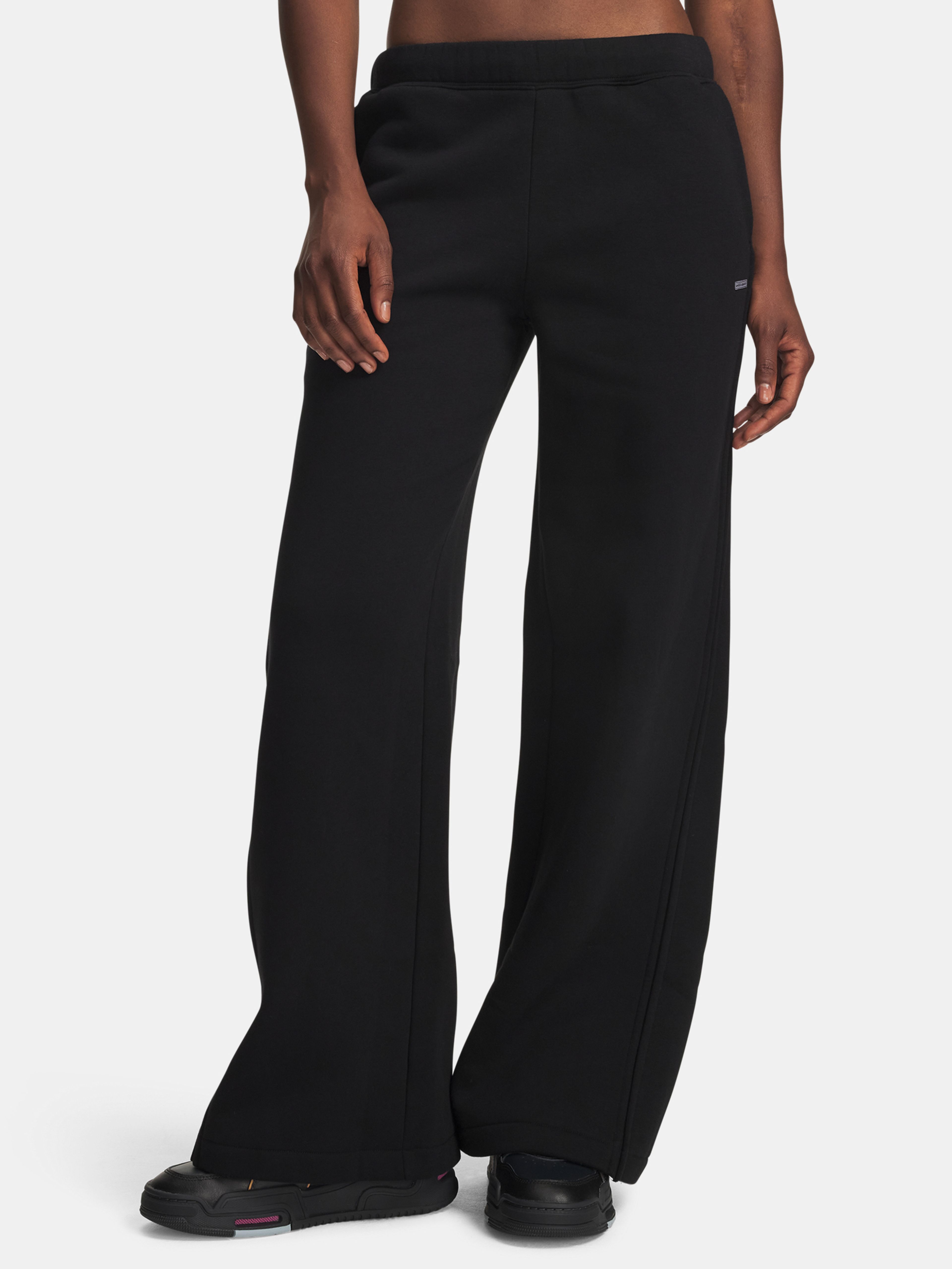 Sieviešu sporta bikses Under Armour Icon Flc Sama Wide Leg - 001