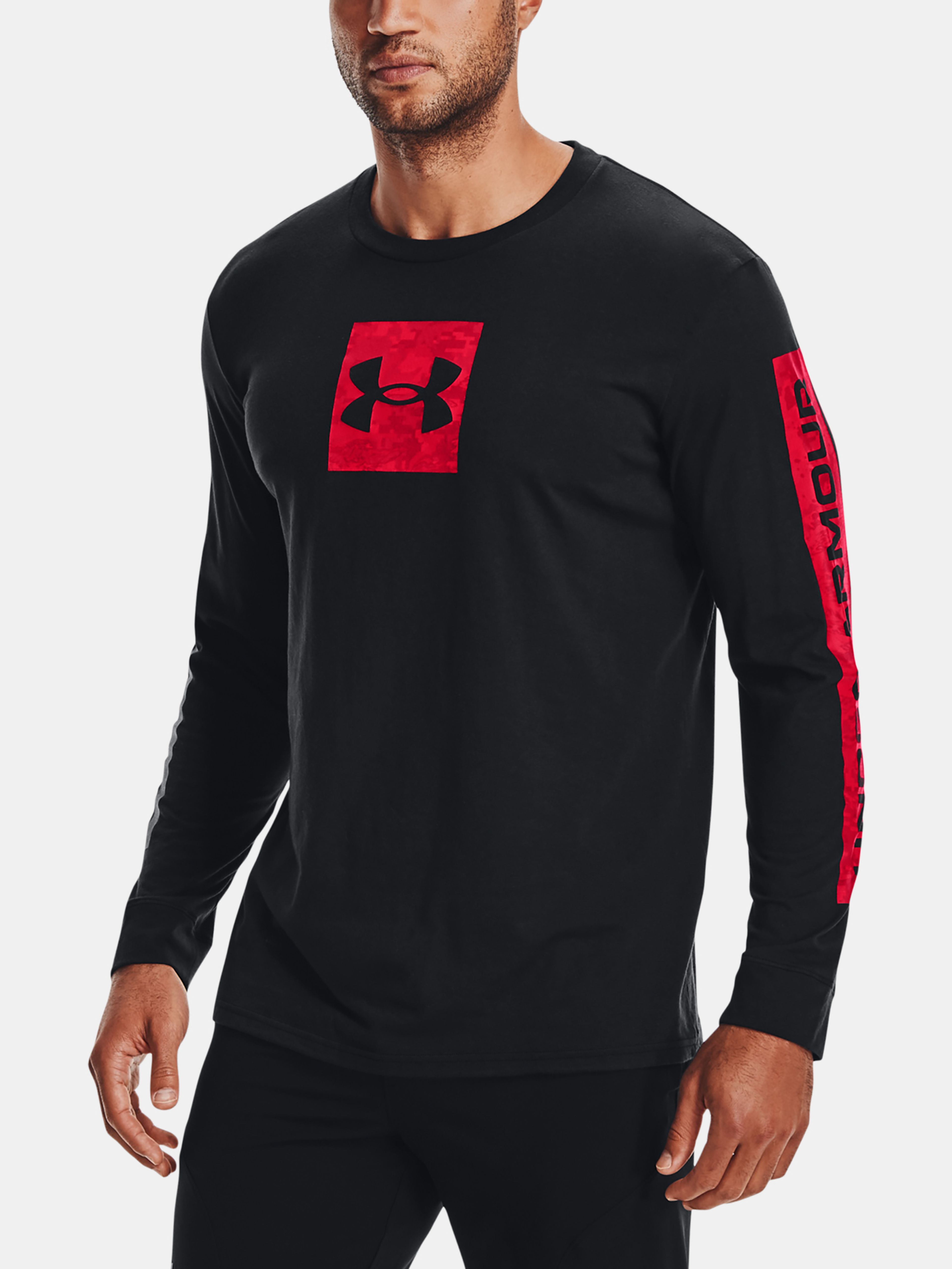 Férfi póló Under Armour CAMO BOXED SPORTSTYLE  LS