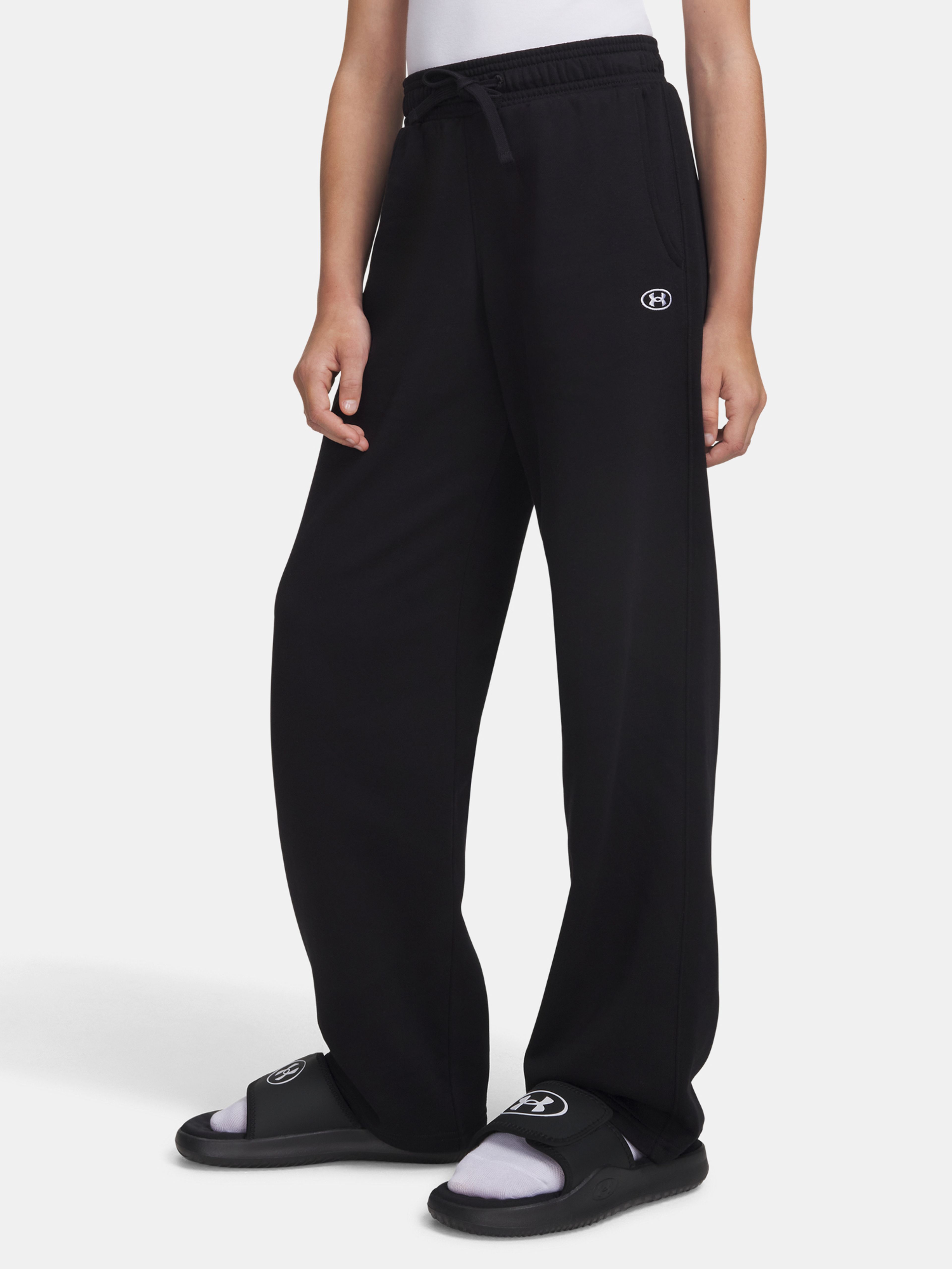 Dievčenské športové nohavice Under Armour G Rival Fleece Pant - 001