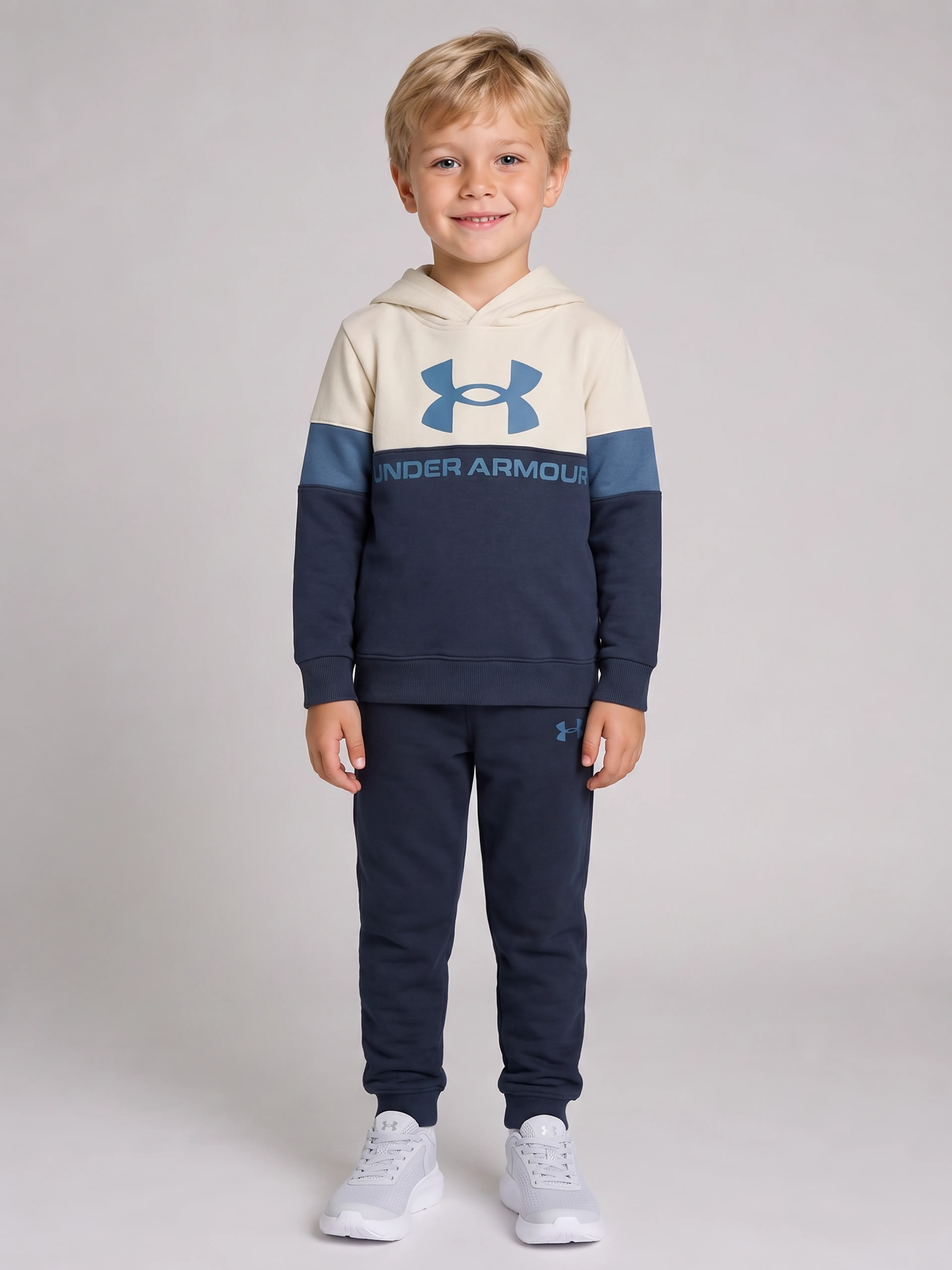 Fiú szett Under Armour UA RIVAL PO HOODIE SET - 001