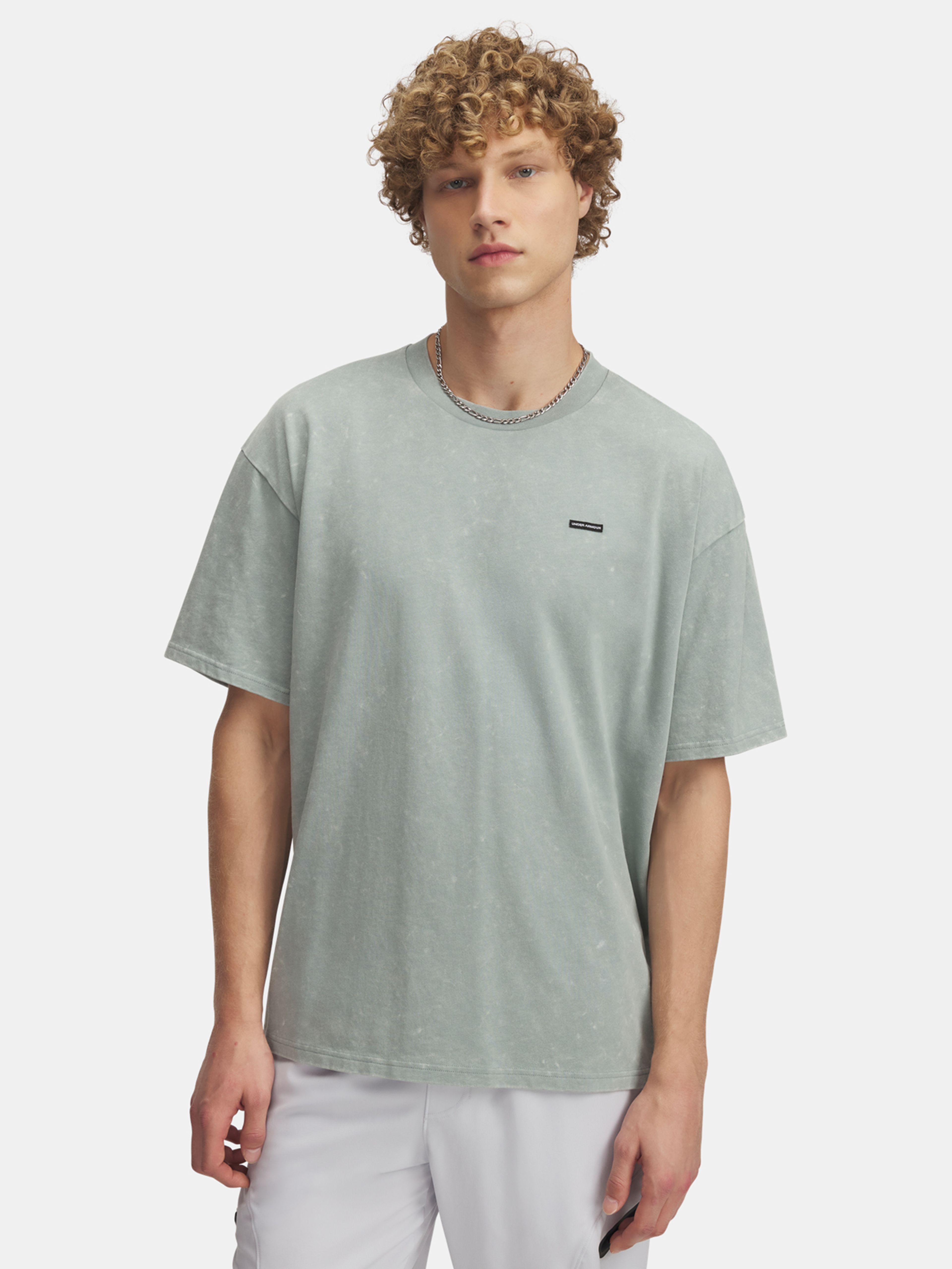 Férfi póló Under Armour UA M HW OS LOGO WASH SS