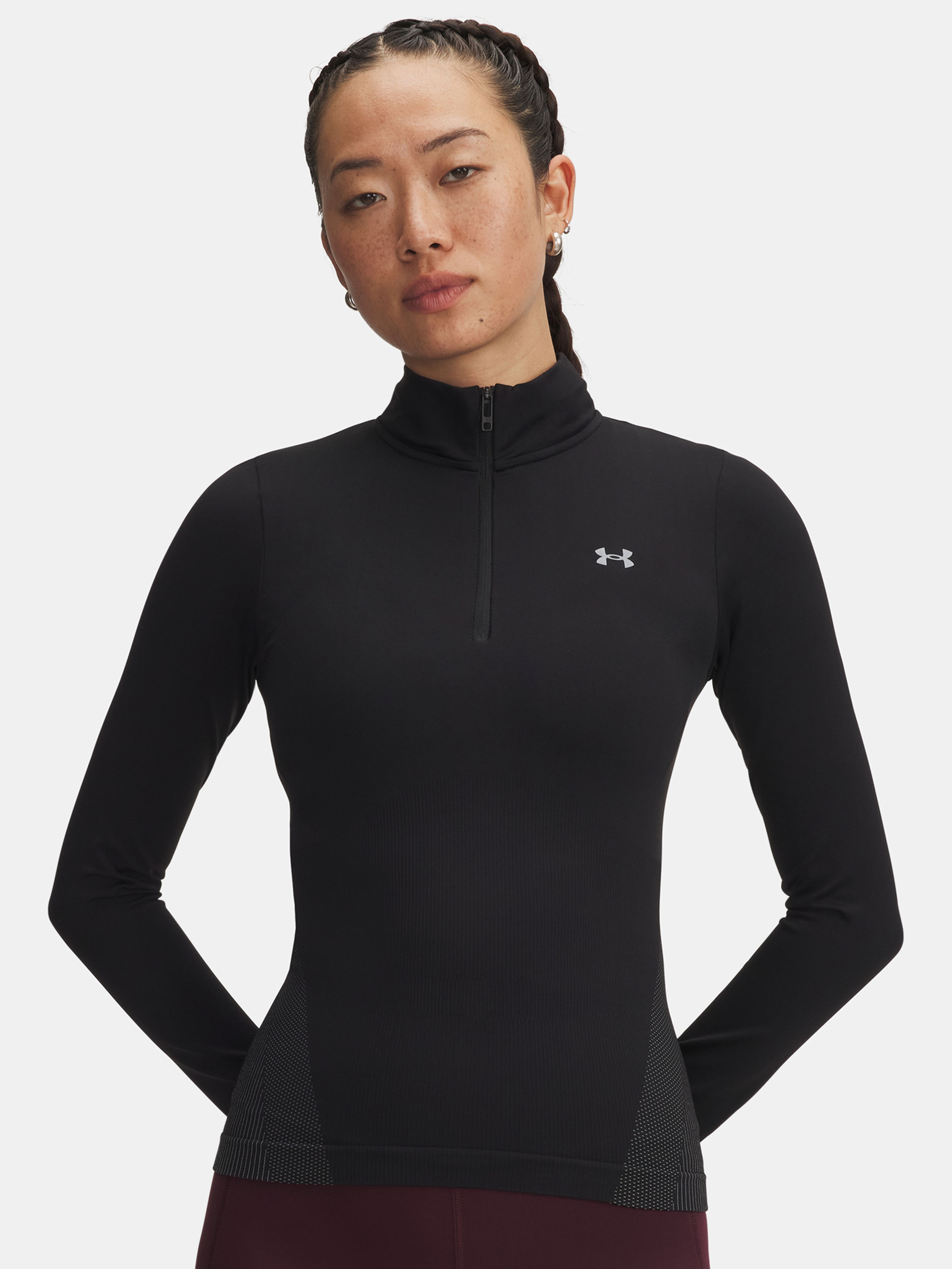 Ženska majica Under Armour UA Vanish Seamless 1/4 Zip-BLK