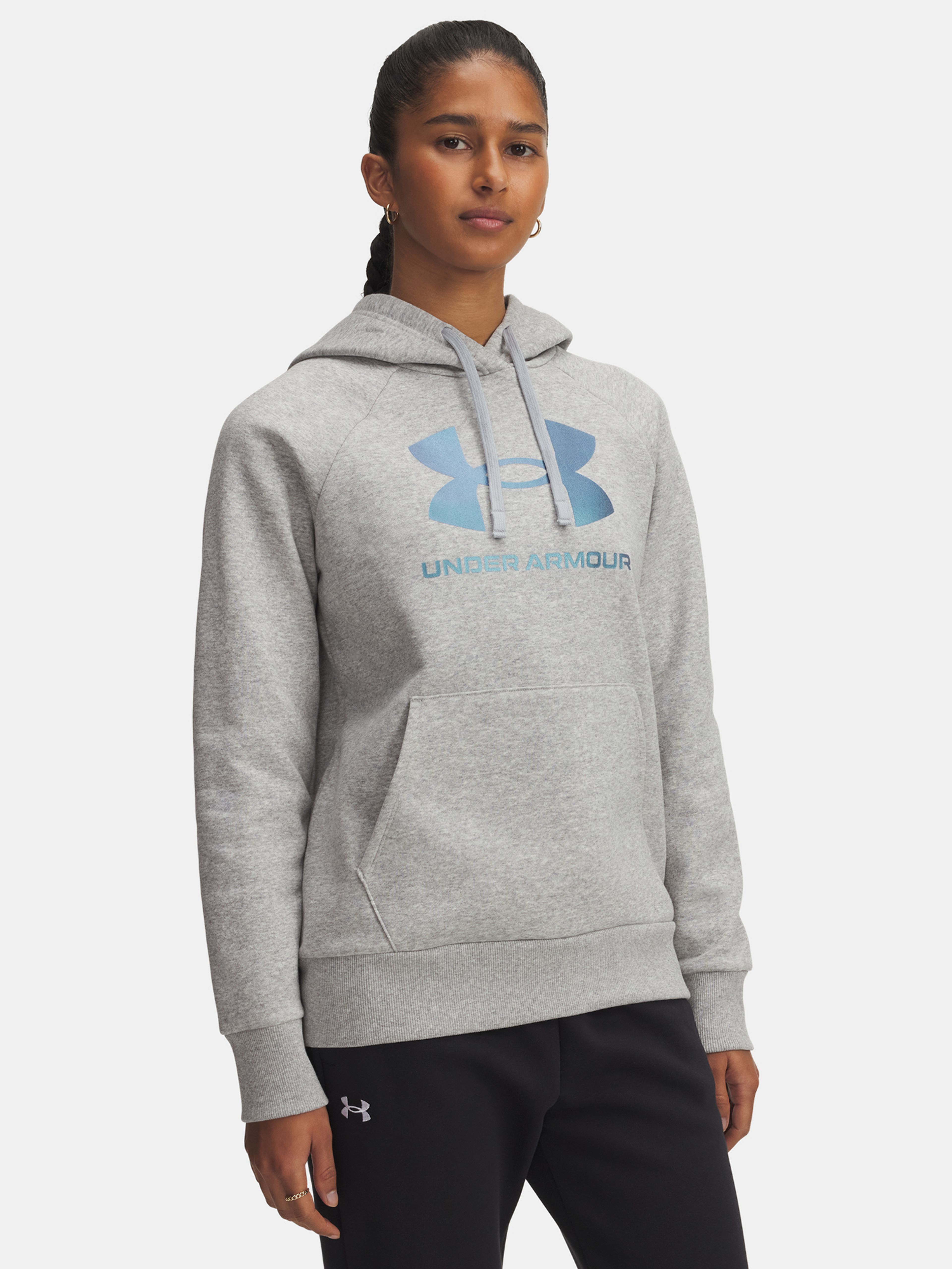 Moteriškas bliuzonas Under Armour UA Rival Flc Shimmer Hdy-GRY