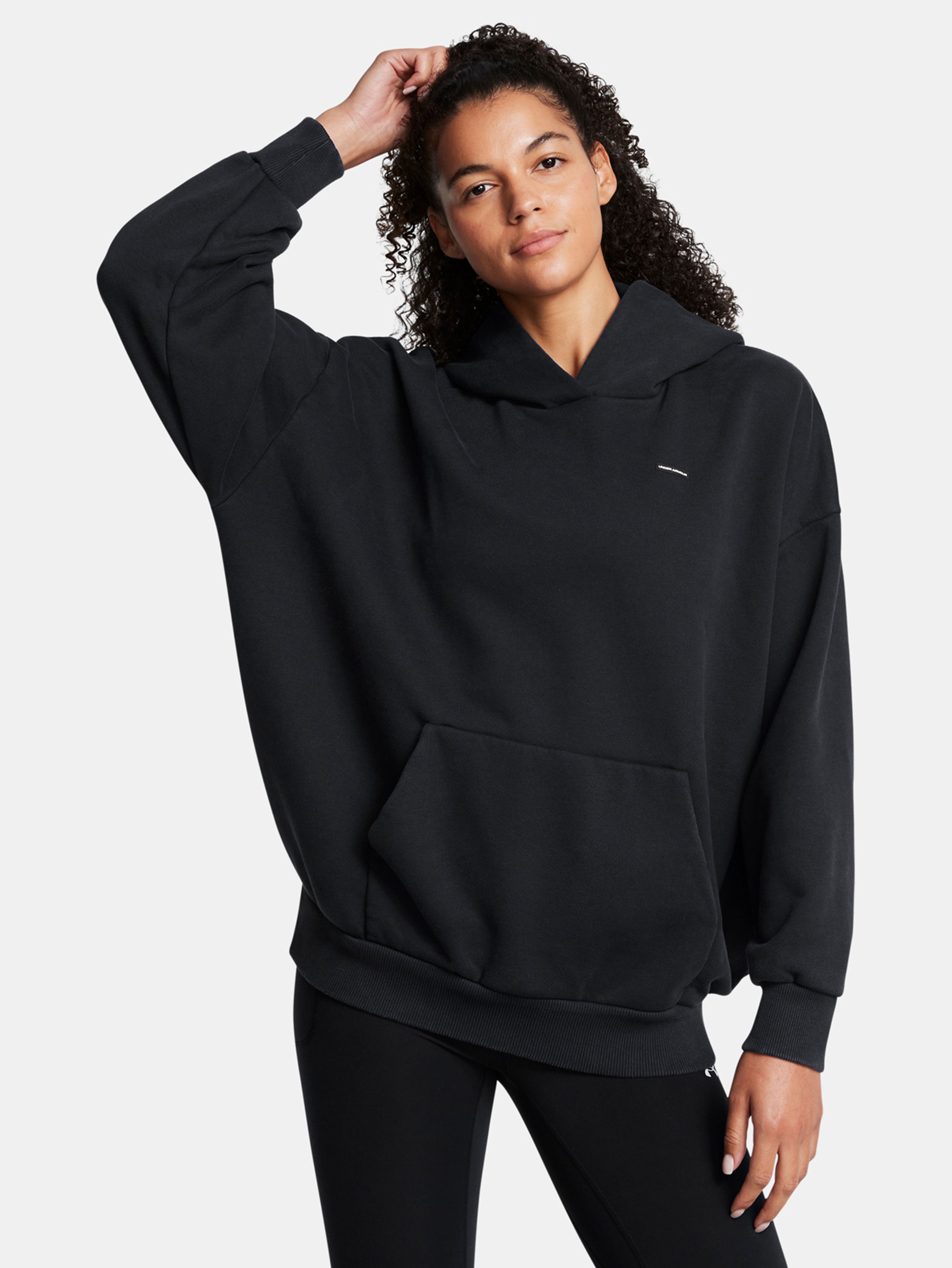 Női felső Under Armour UA Icon HWT Flc OS Hdy-BLK