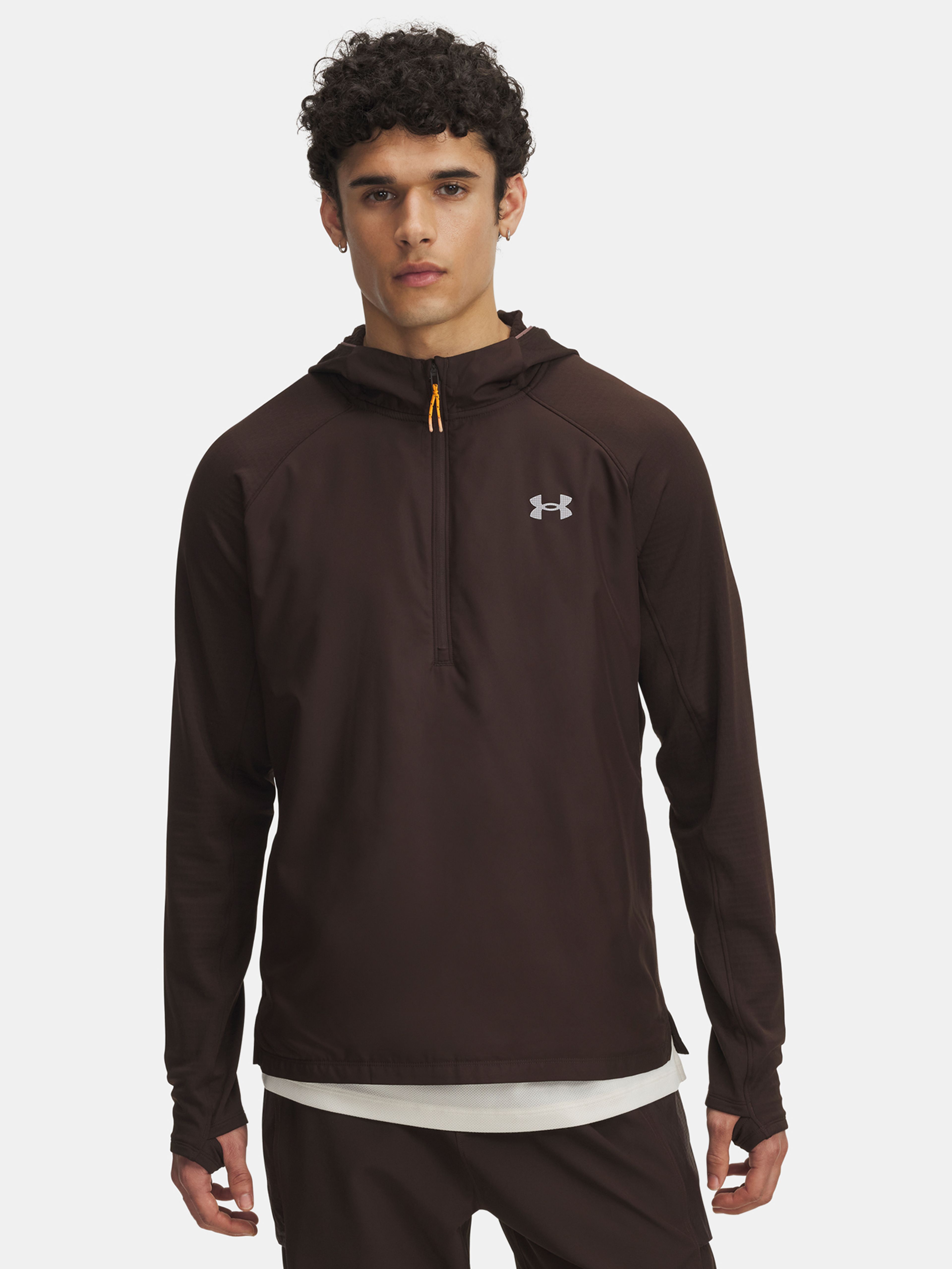 Moški pulover Under Armour UA TRAIL RUN HOODIE-BRN