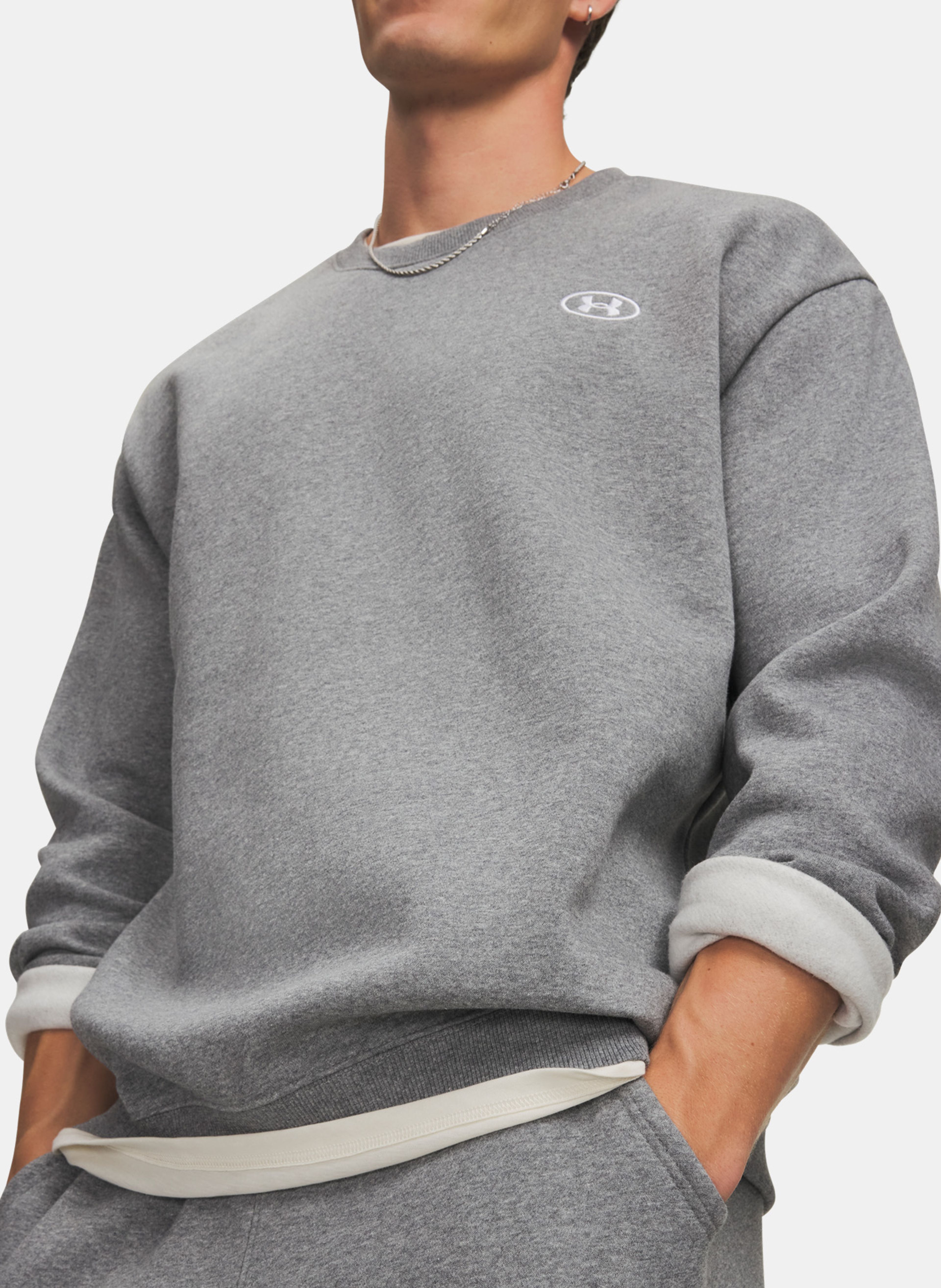 Férfi felső Under Armour UA RIval Flc Crew - 003
