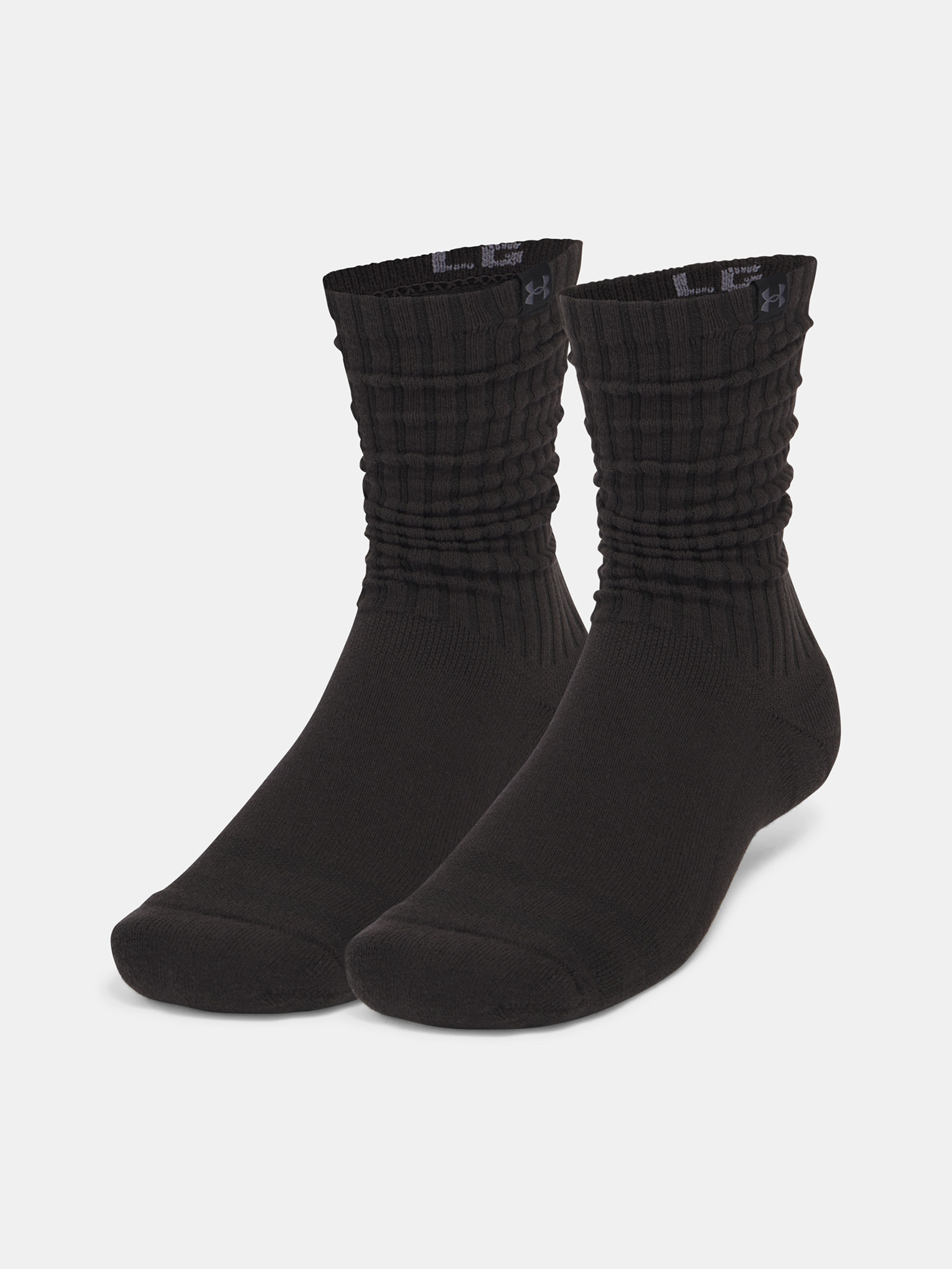 Unisexové ponožky Under Armour Sportswear Ctn Scrunch Crew-BLK