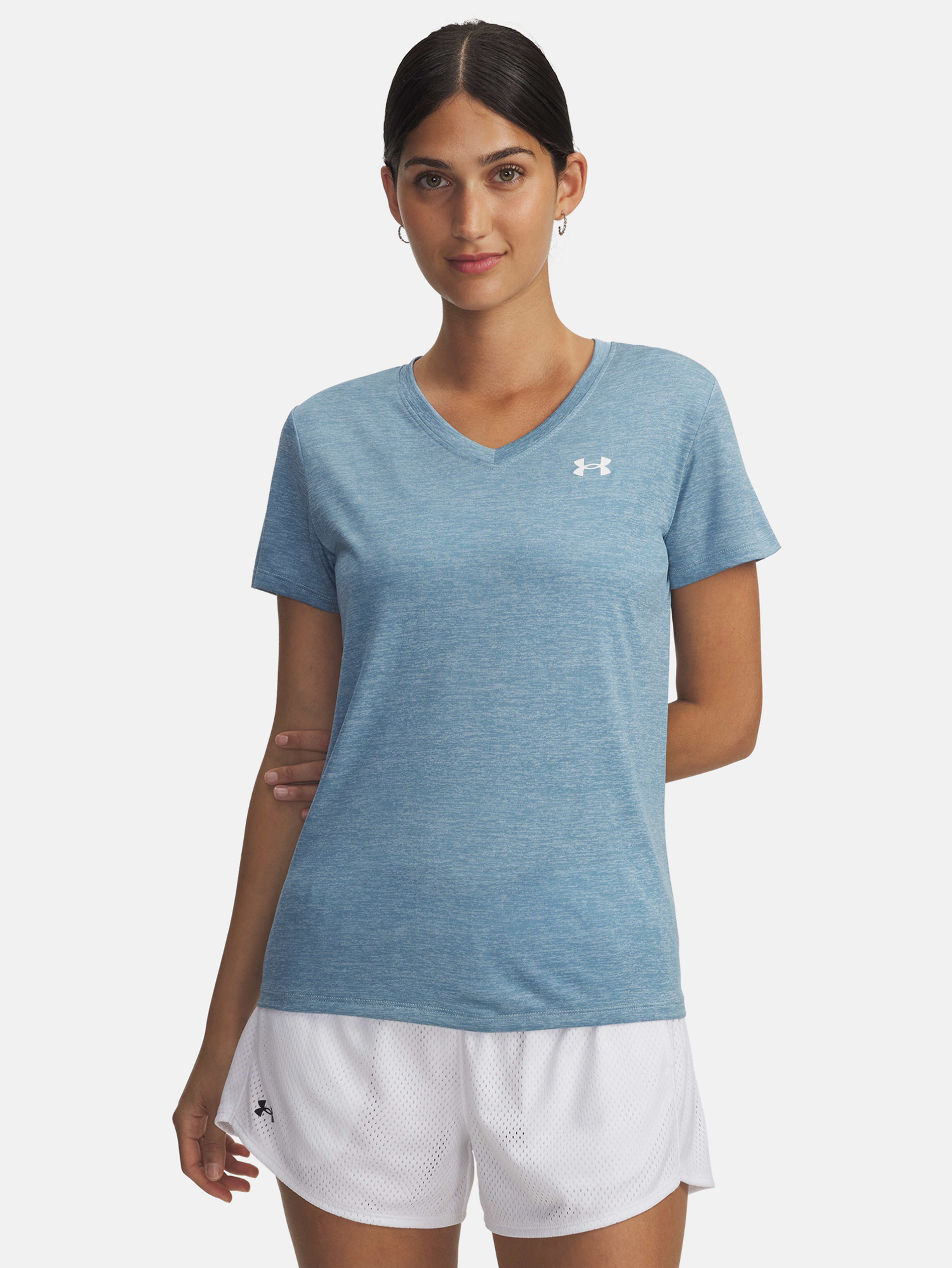Női póló Under Armour Tech SSV- Twist-BLU