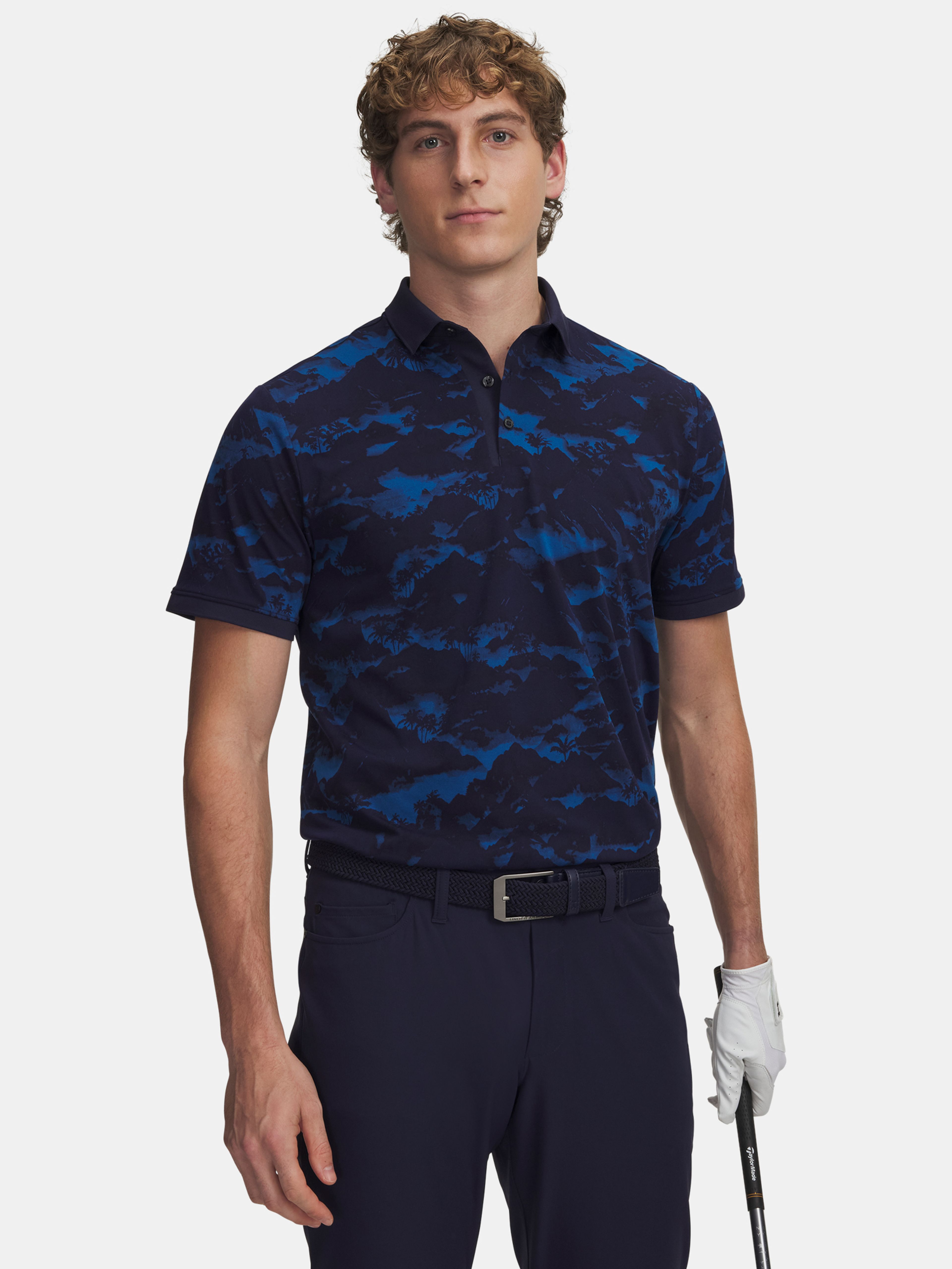 Férfi póló Under Armour UA ArmourDry Print Rib Polo