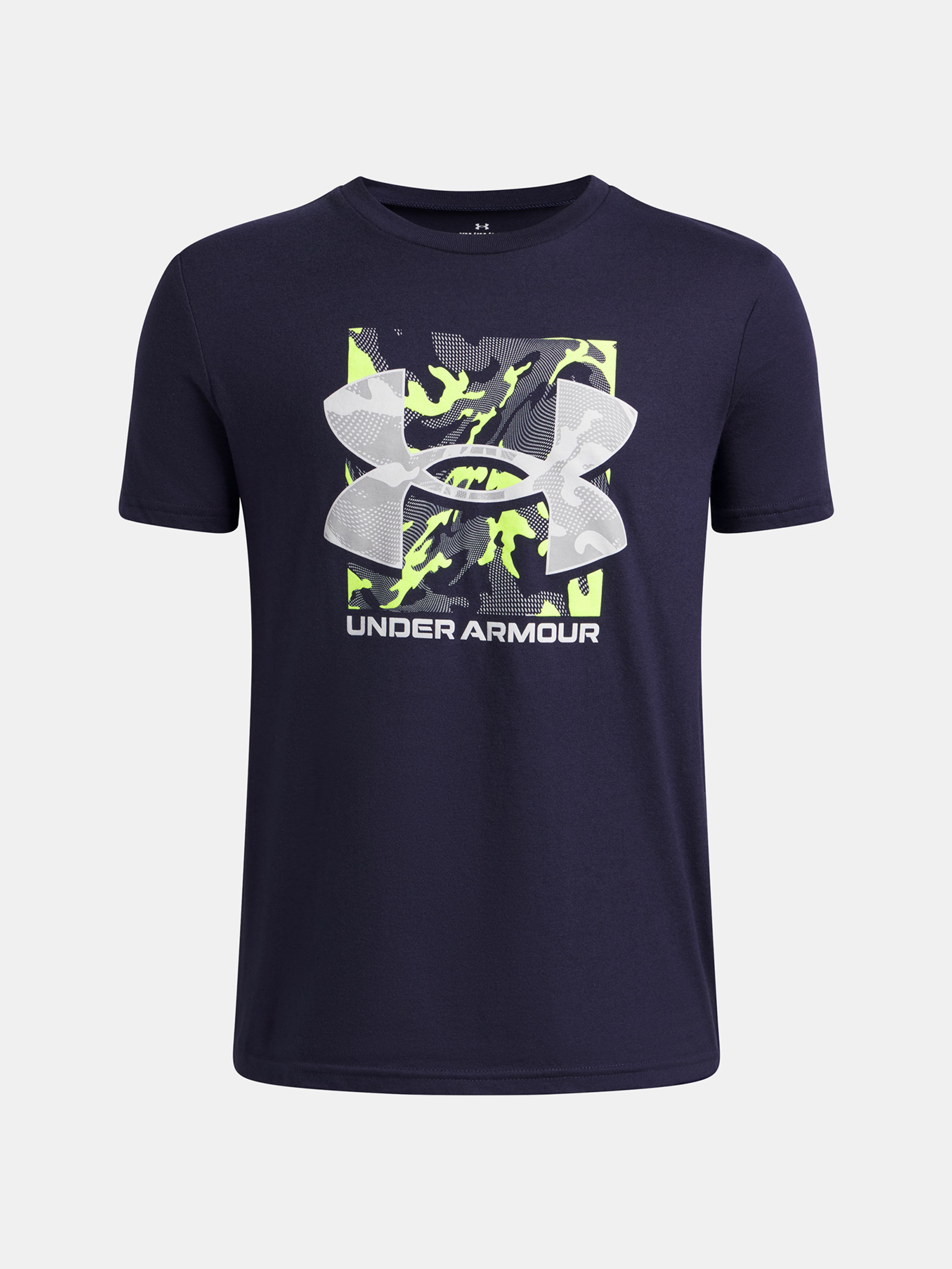 Berniukams  marškinėliai Under Armour UA B BOX LOGO CAMO SS MFO-BLU