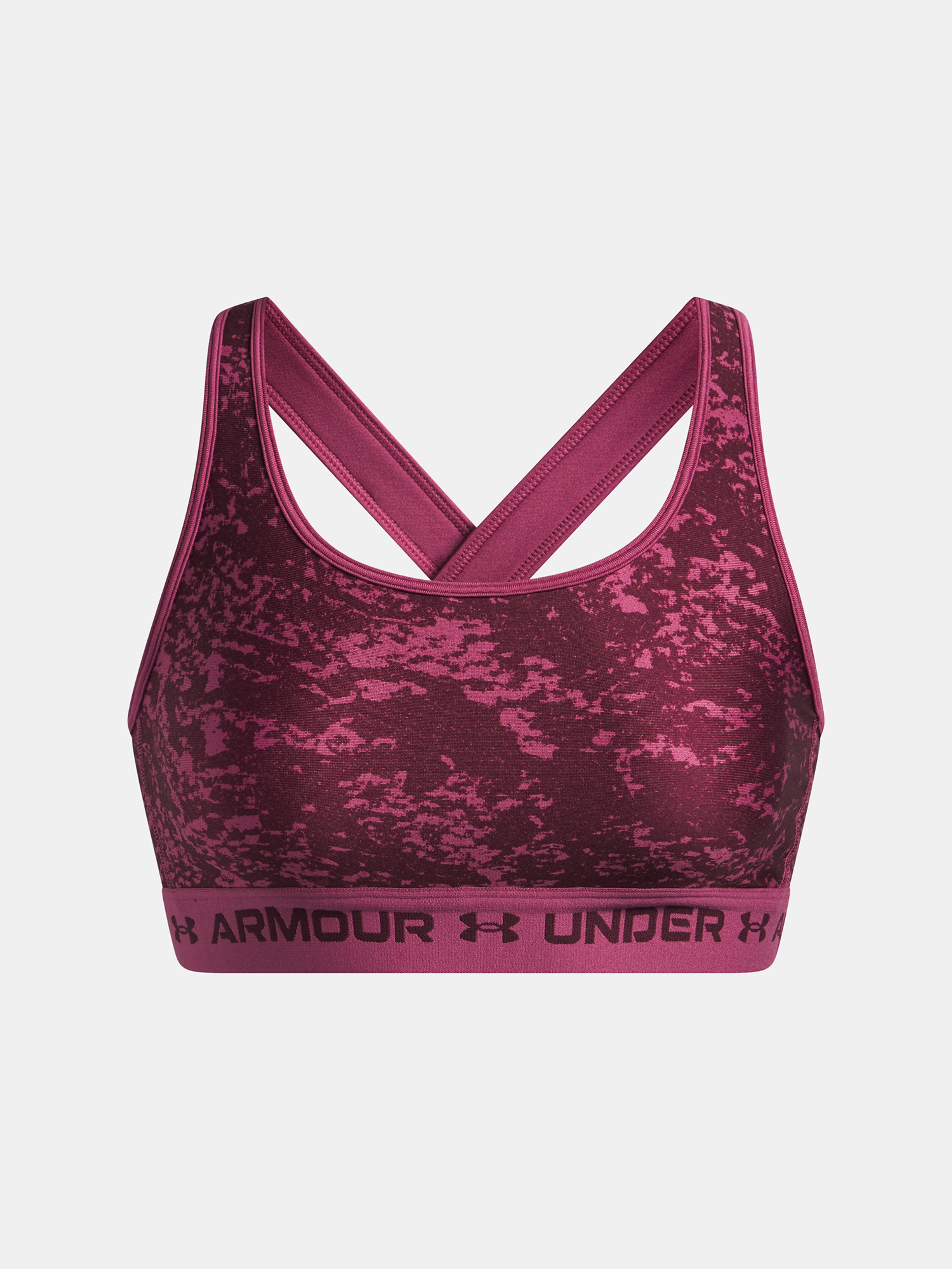 Dámska podprsenka Under Armour Crossback Mid Print-RED