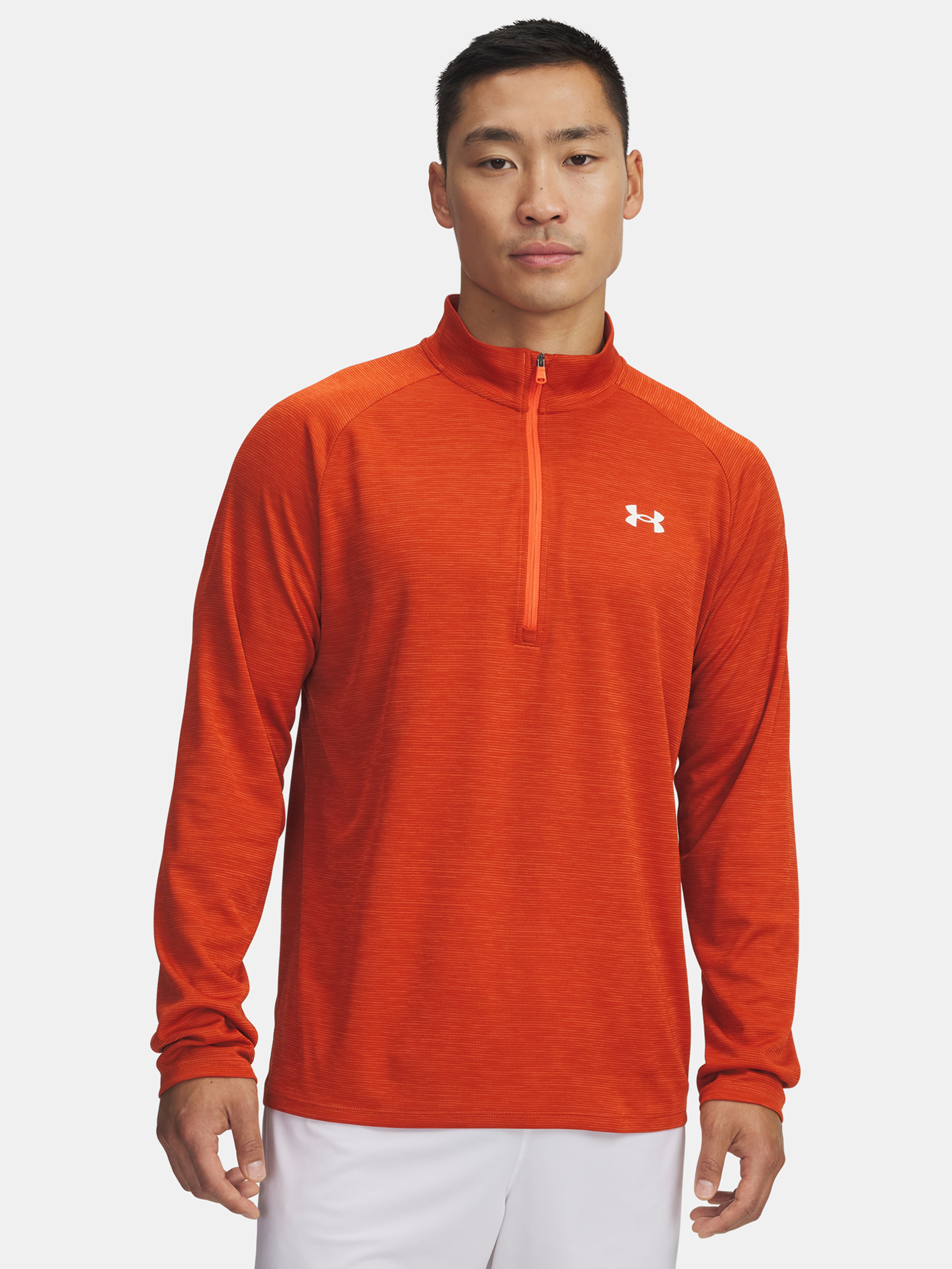 Férfi póló Under Armour UA Tech Textured 1/2 Zip-ORG