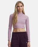 Sieviešu t-krekls Under Armour UA RIV RIB MOCK LS-Rozā - 003
