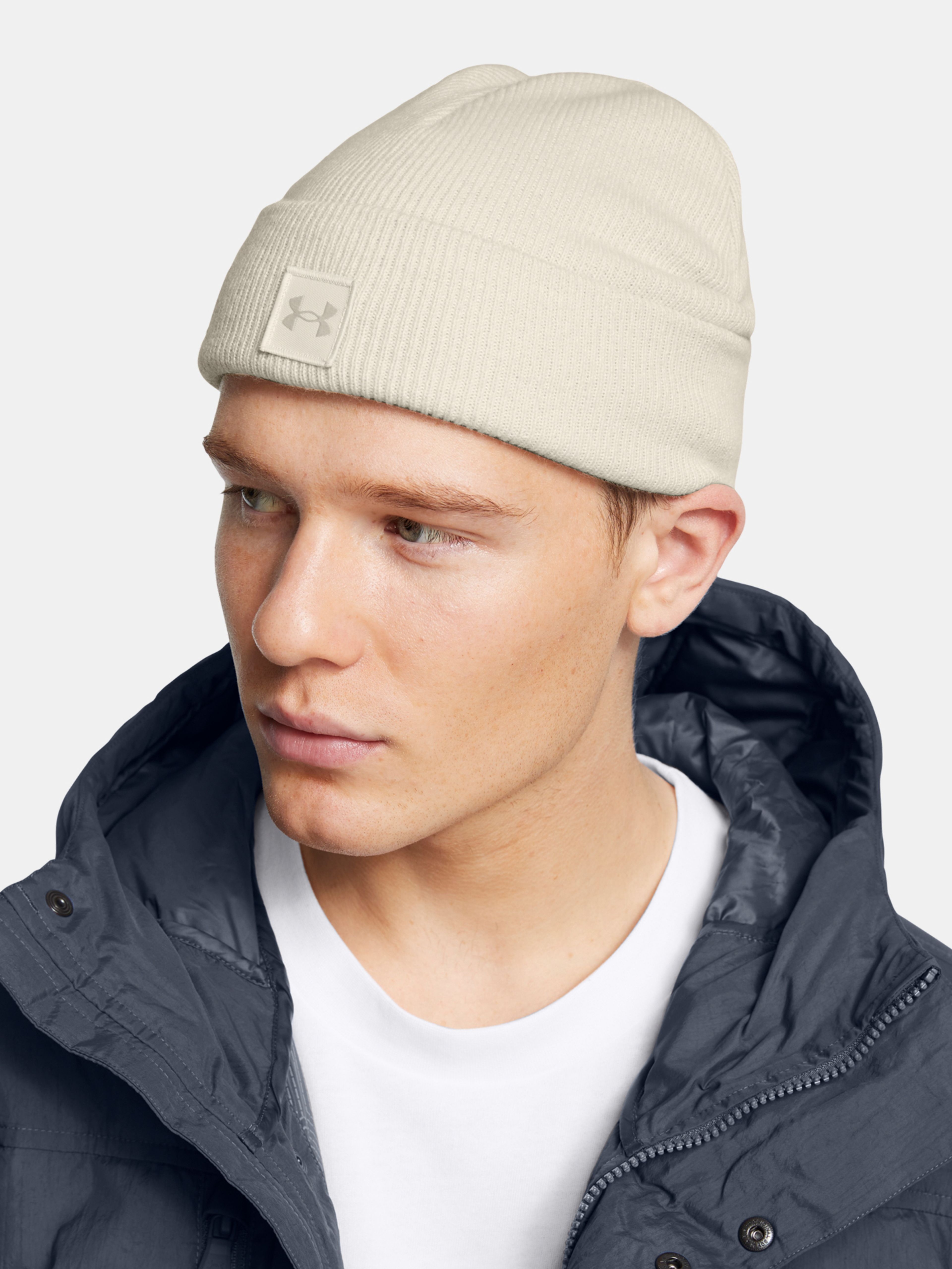 Férfi sapka Under Armour UA Halftime Shallow Cuff-WHT