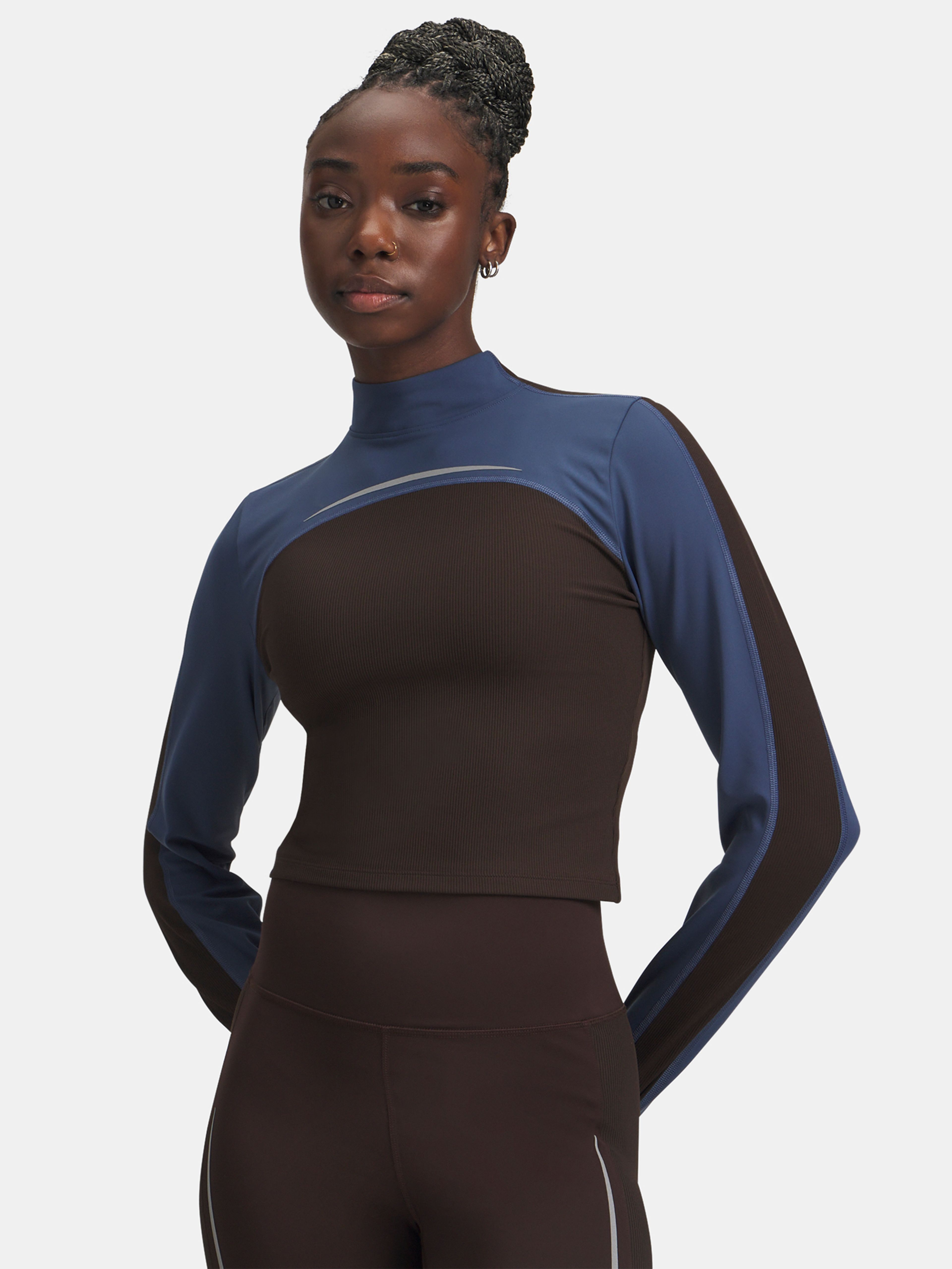 Női póló Under Armour UA Halo CW Mock-BRN