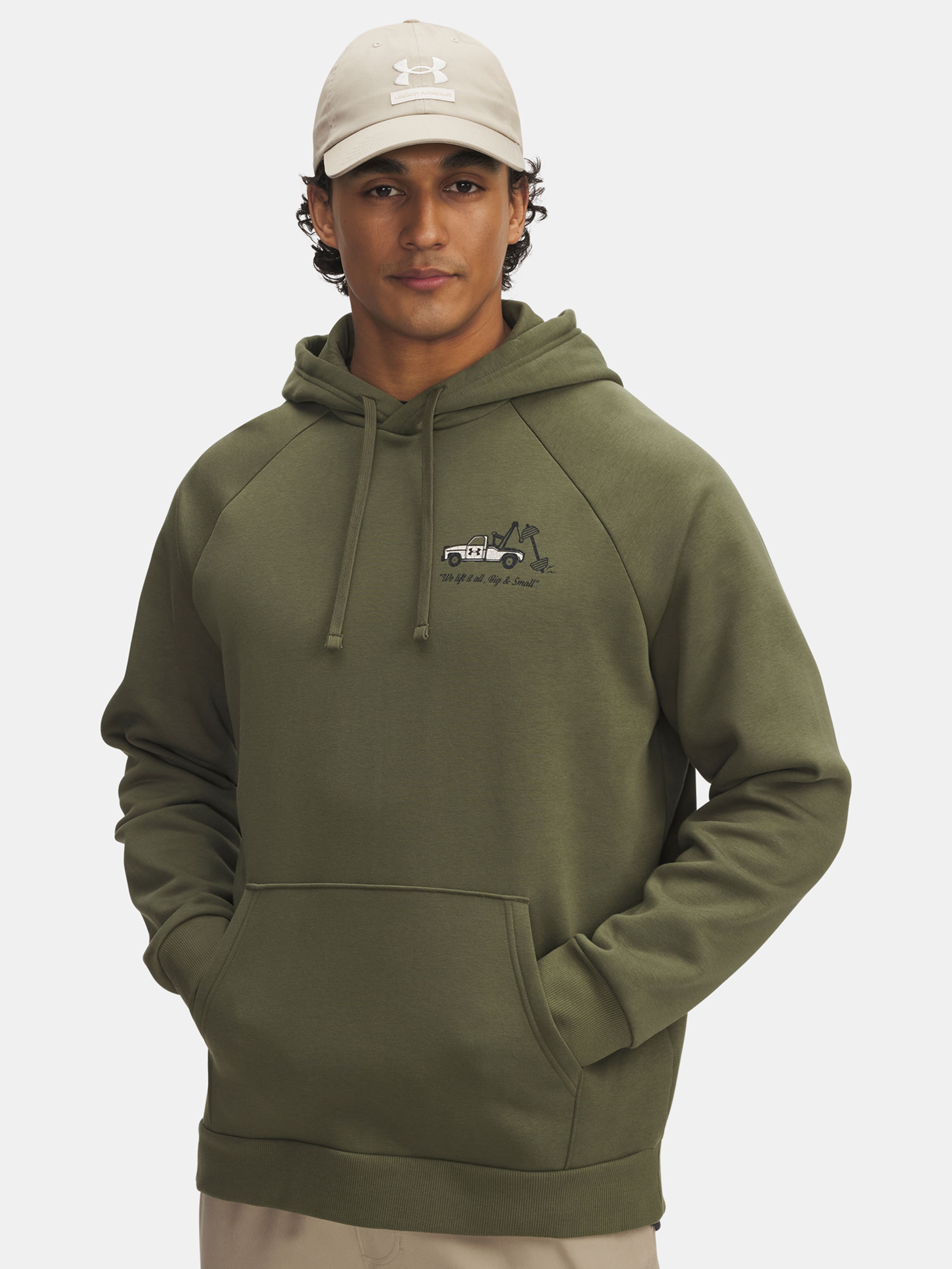 Moški pulover  Under Armour UA Rival Fleece HBR Logo HD-GRN