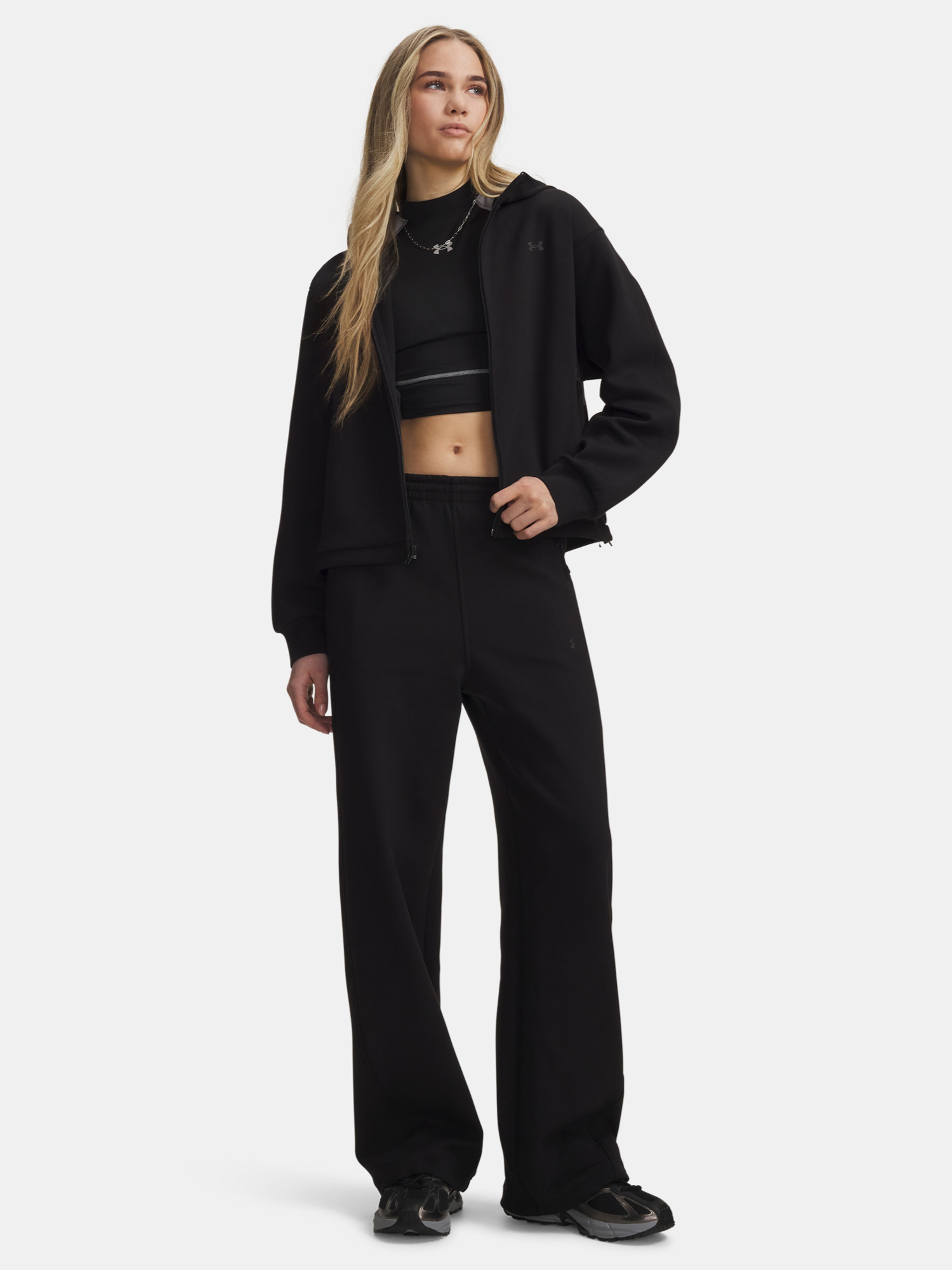 Dámske športové nohavice Under Armour Unstoppable Flc Open Pant - 004