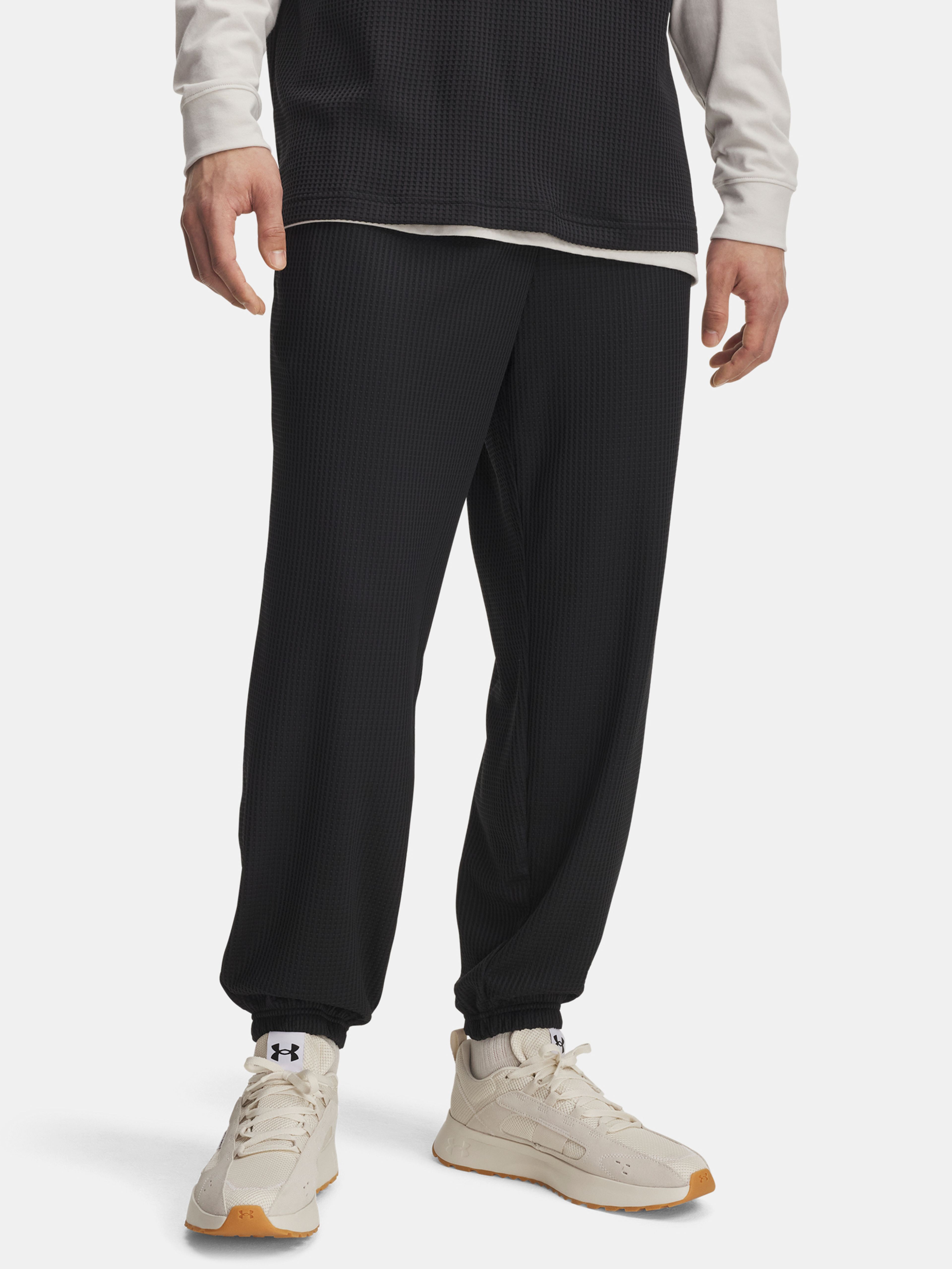 Pánské tepláky Under Armour UA Rival Waffle Jogger-BLK