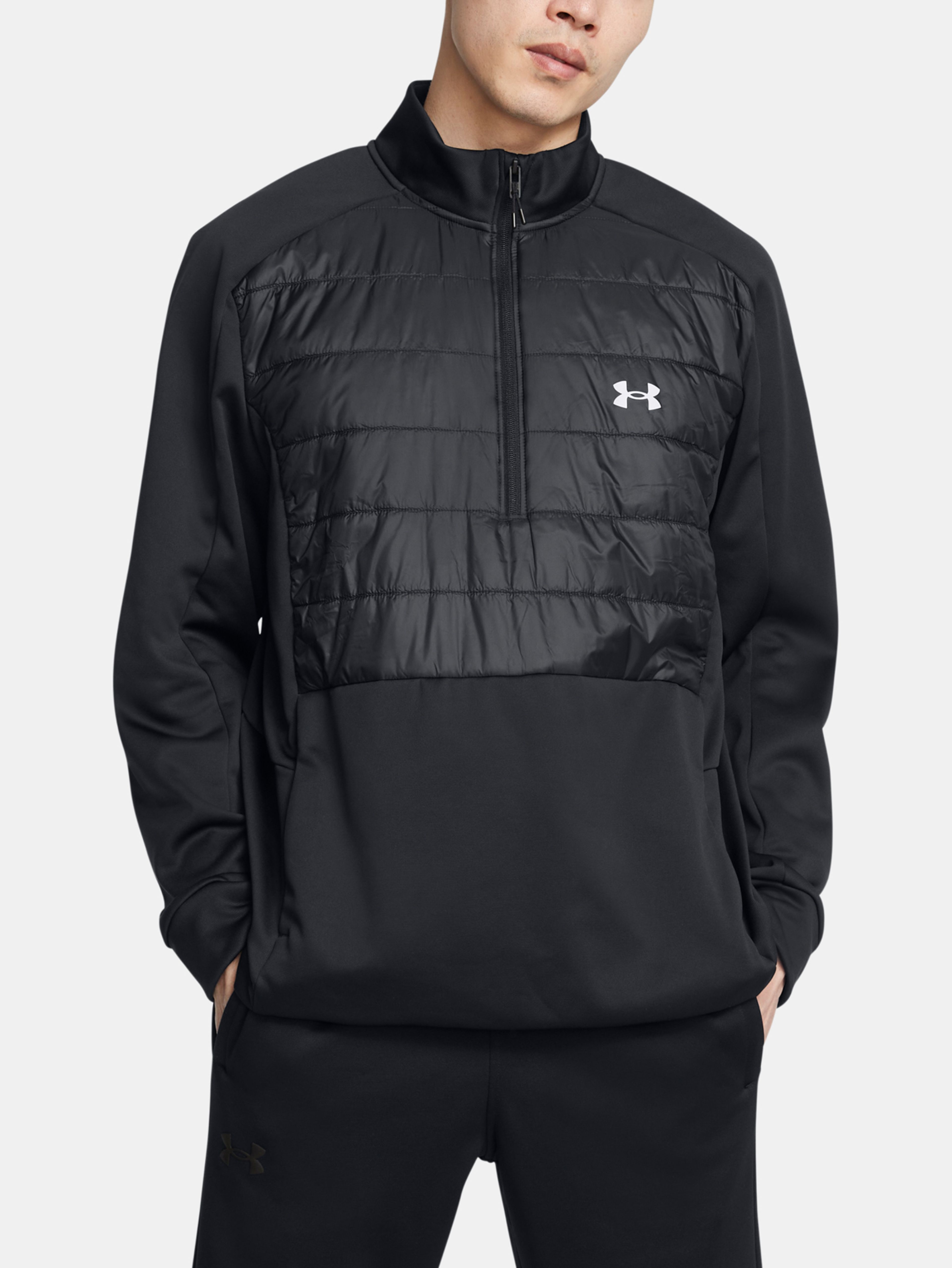 Moška jakna  Under Armour ARMOUR FLEECE HZ SWACKET-BLK