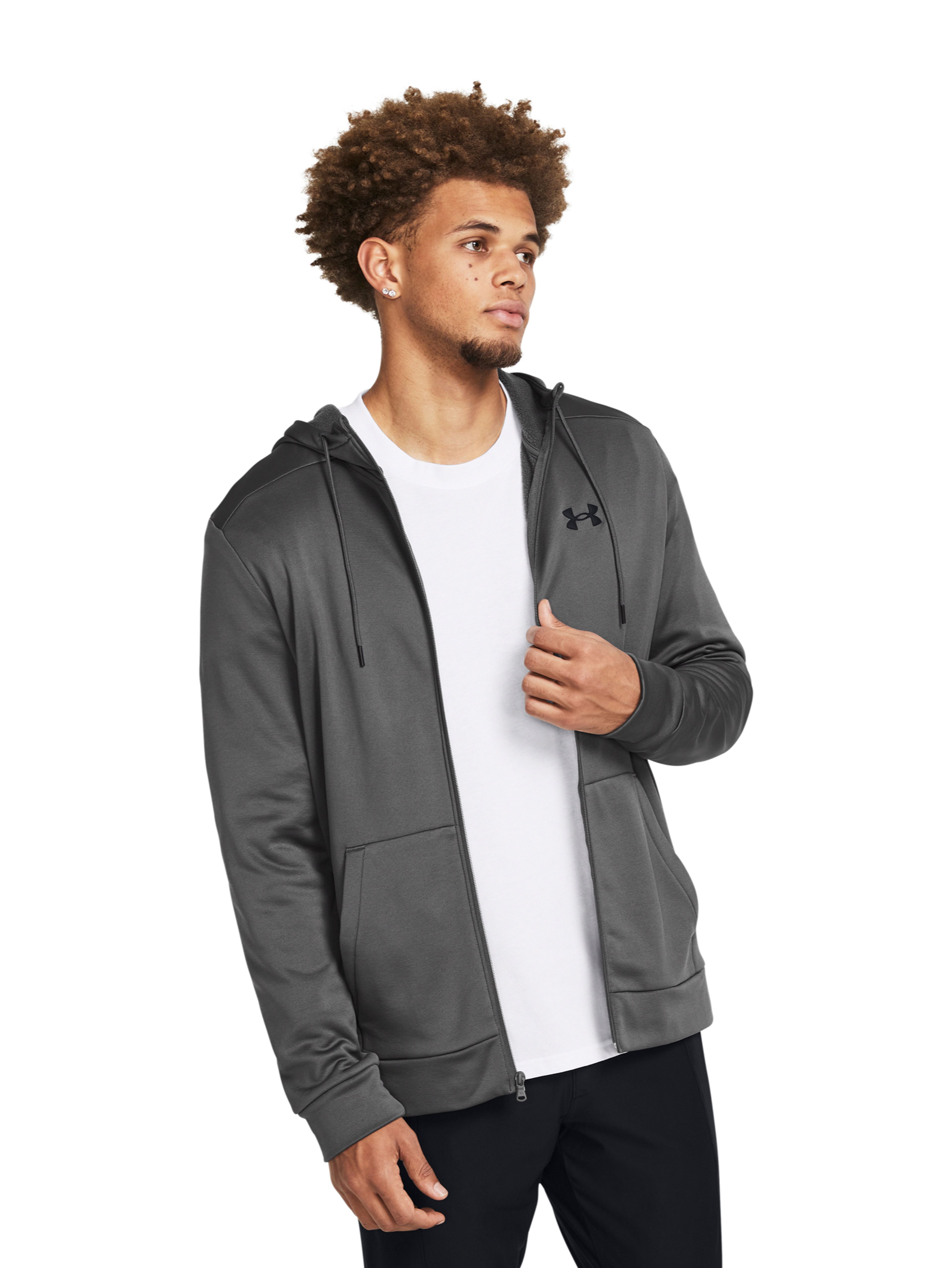 Pánská mikina Under Armour UA Armour Fleece FZ Hoodie-GRY