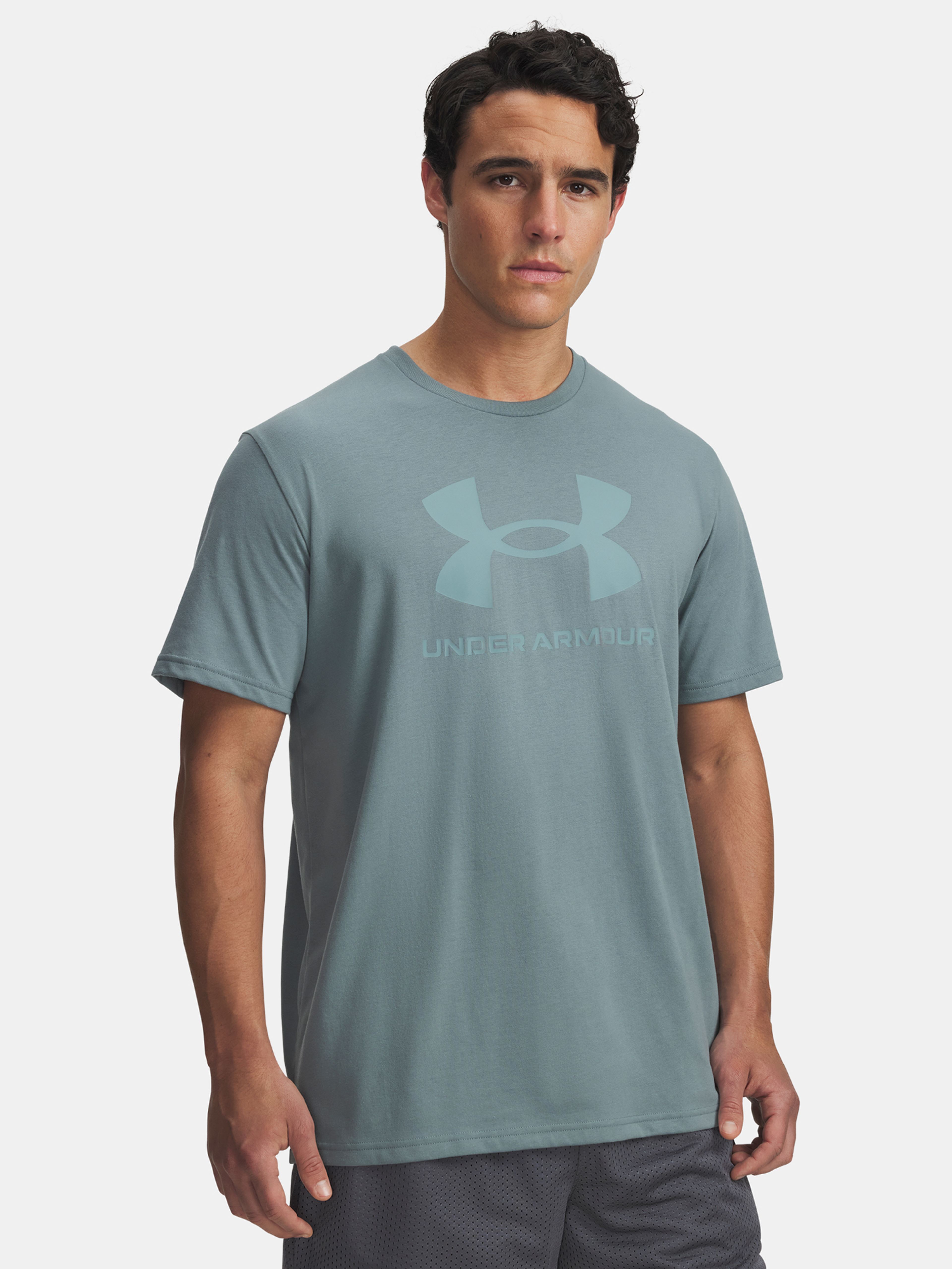 Férfi póló Under Armour UA SPORTSTYLE LOGO UPDATE SS-BLU
