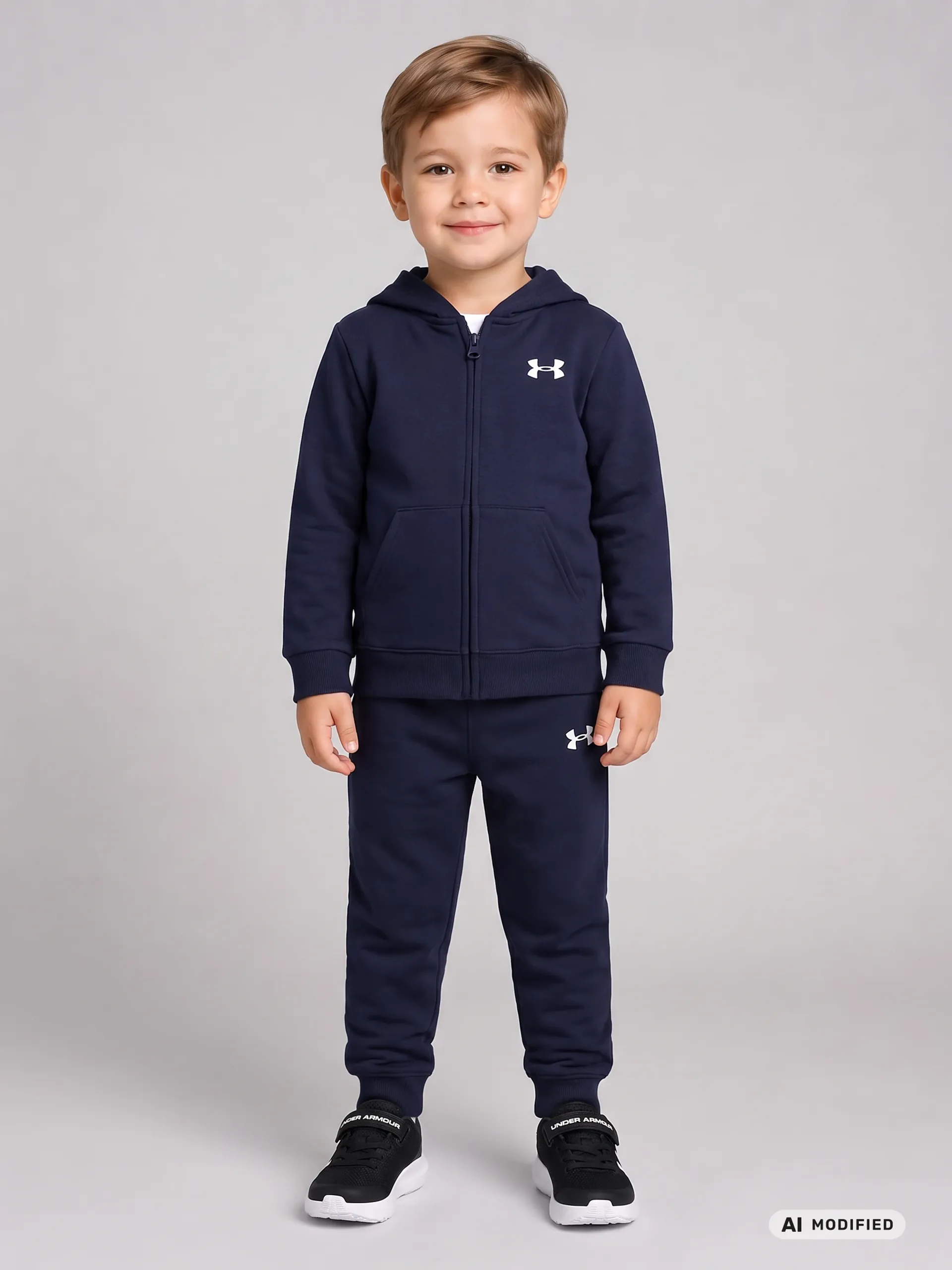 Fantovski set Under Armour UA BRANDED LOGO FZ SET-NVY - 001