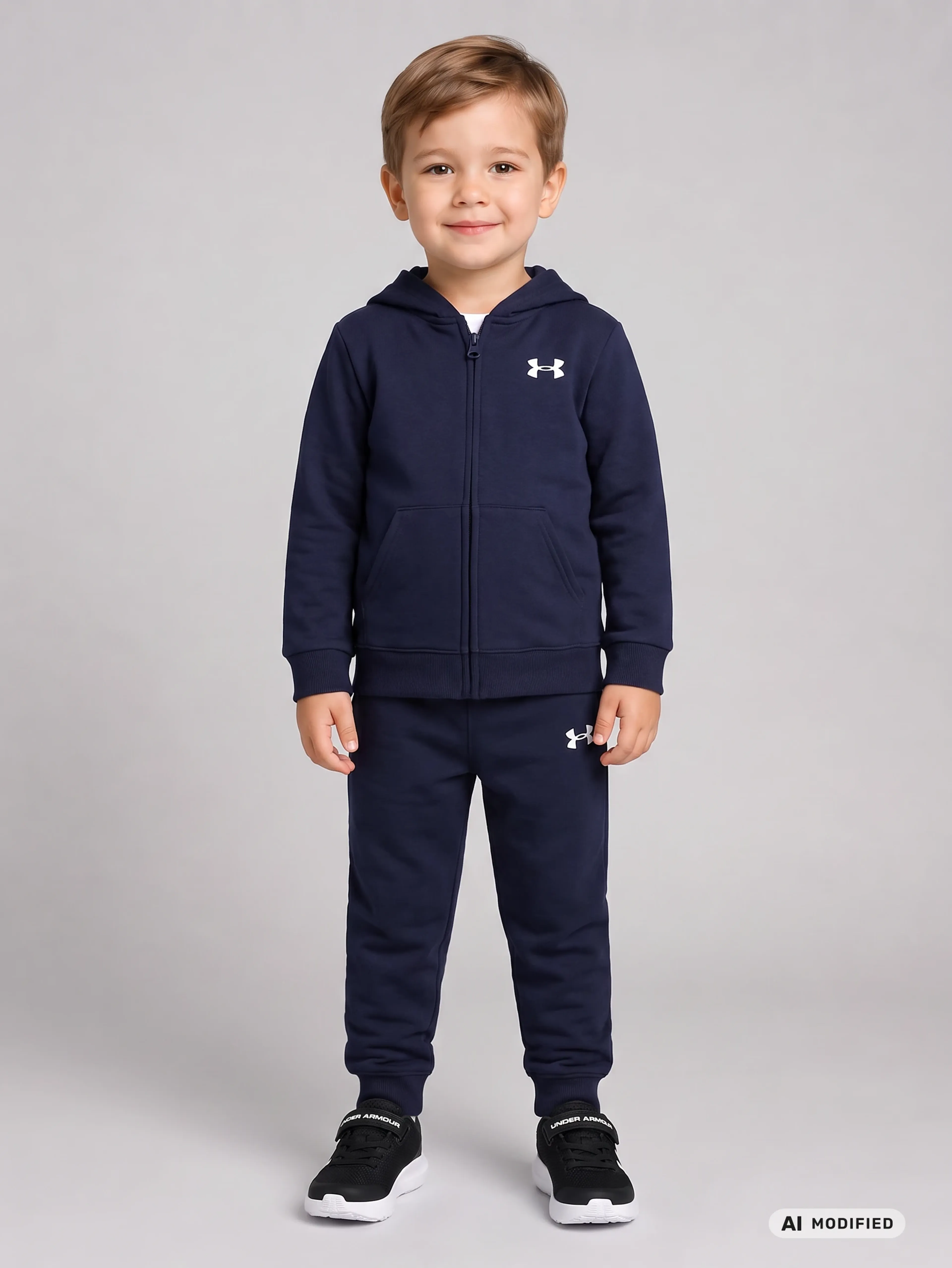 Chlapecký set Under Armour UA BRANDED LOGO FZ SET-NVY - 001